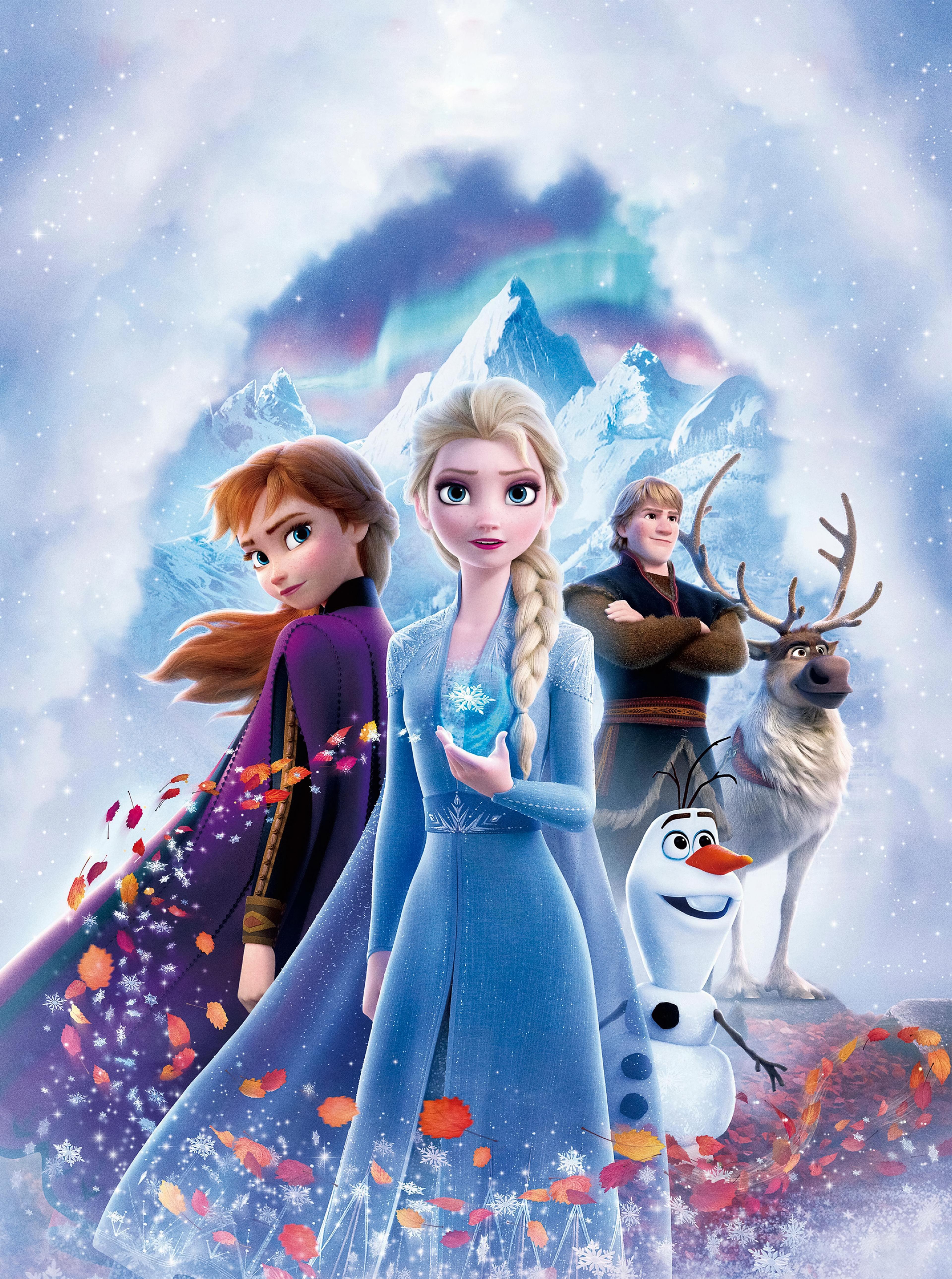 Wallpaper Frozen Queen Elsa, Anna, Olaf, Kristoff, Walt