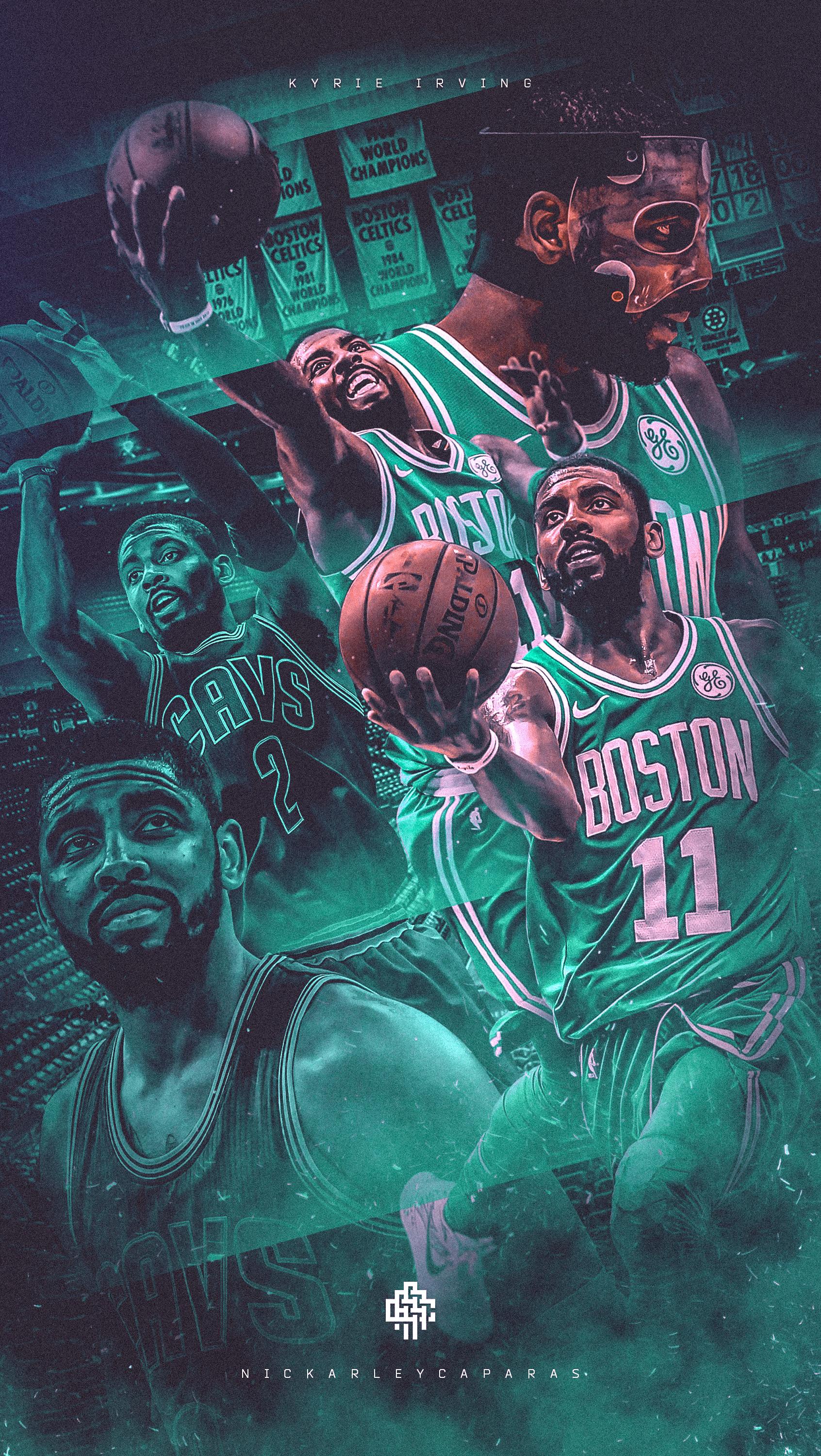 NBA Art. Kyrie Irving (Celtics Cavaliers) Wallpaper