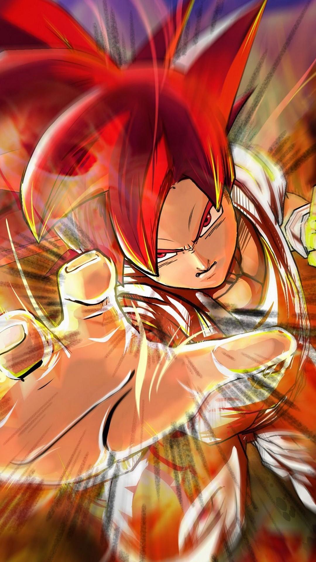 Goku Super Saiyan God iPhone Wallpaper 3D iPhone