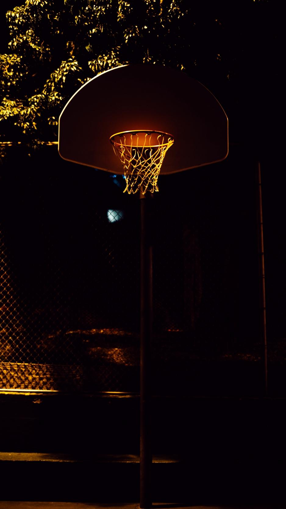 Download wallpaper 938x1668 basketball, basketball hoop