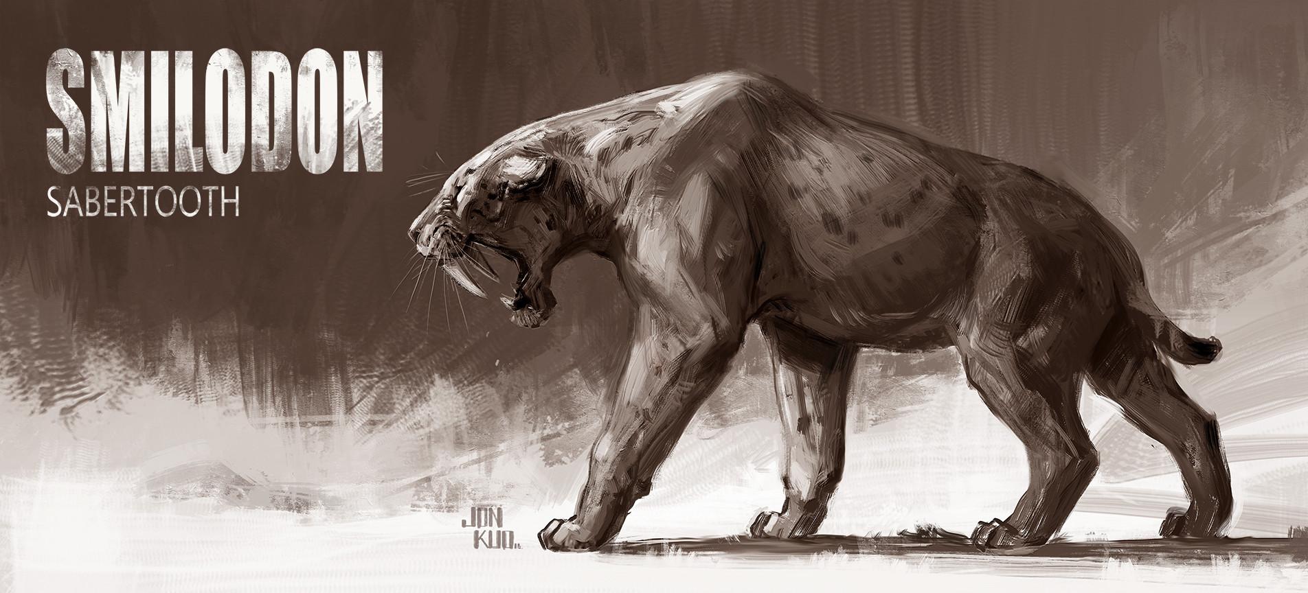 Smilodon Aka Sabertooth And Tooth Cat, HD Wallpaper