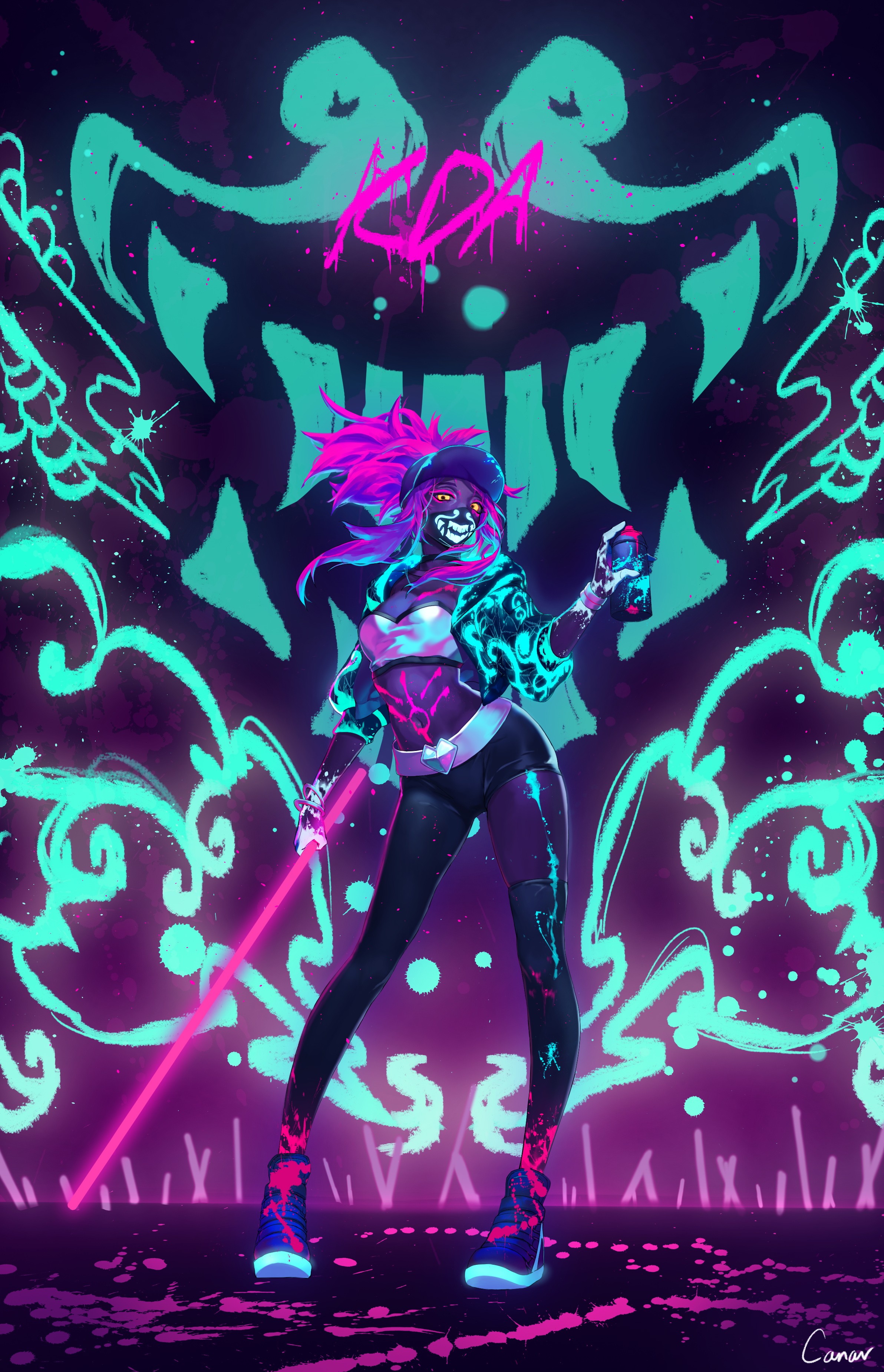K DA Akali. Wallpaper & Fan Arts. League Of Legends. LoL