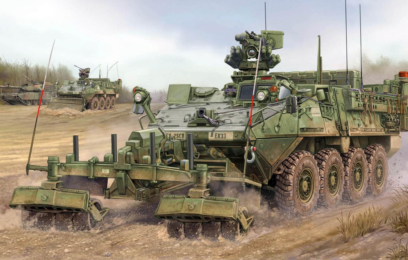 Wallpaper APC, Stryker, ESV, army combat vehicle, Engineer