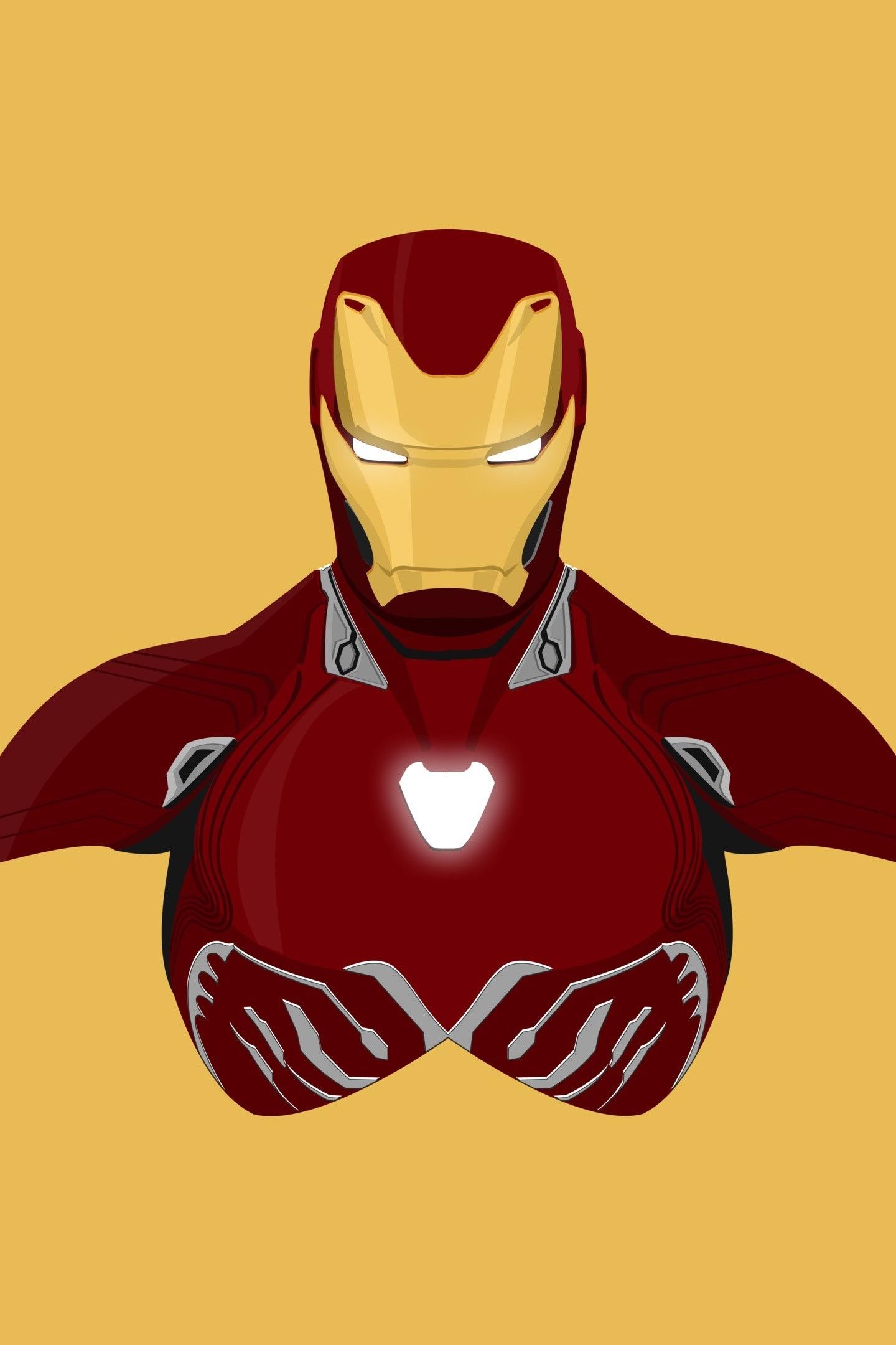 Download 1440x2960 wallpaper iron man, superhero, minimal