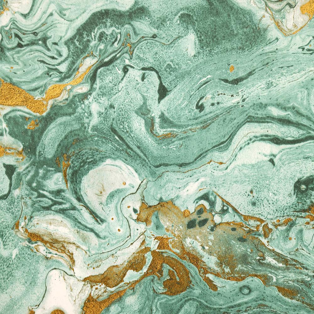 Marbled Wallpaper in Emerald Green from the Precious