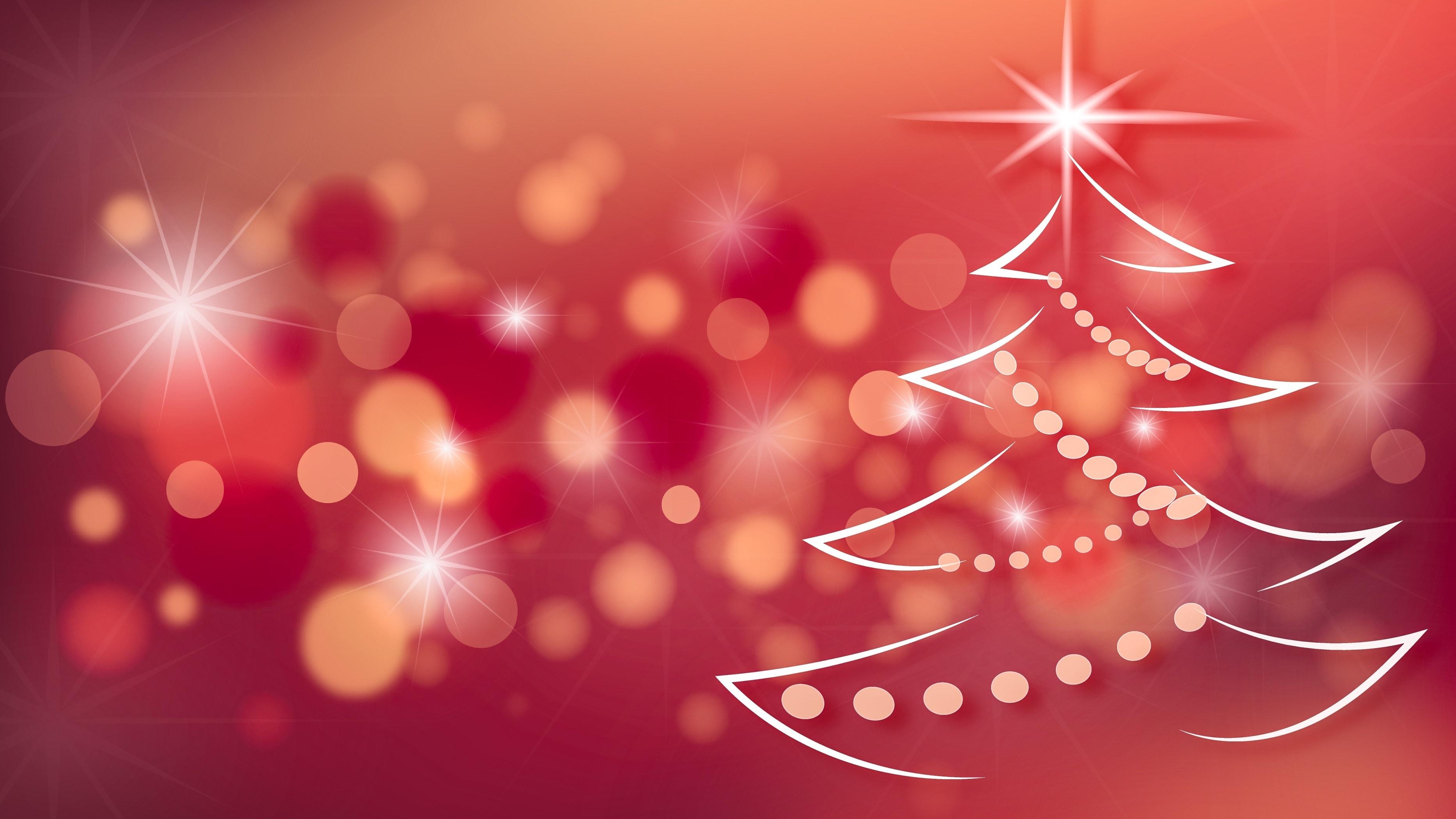 Red Christmas Tree Background 4k Wallpaper and Free