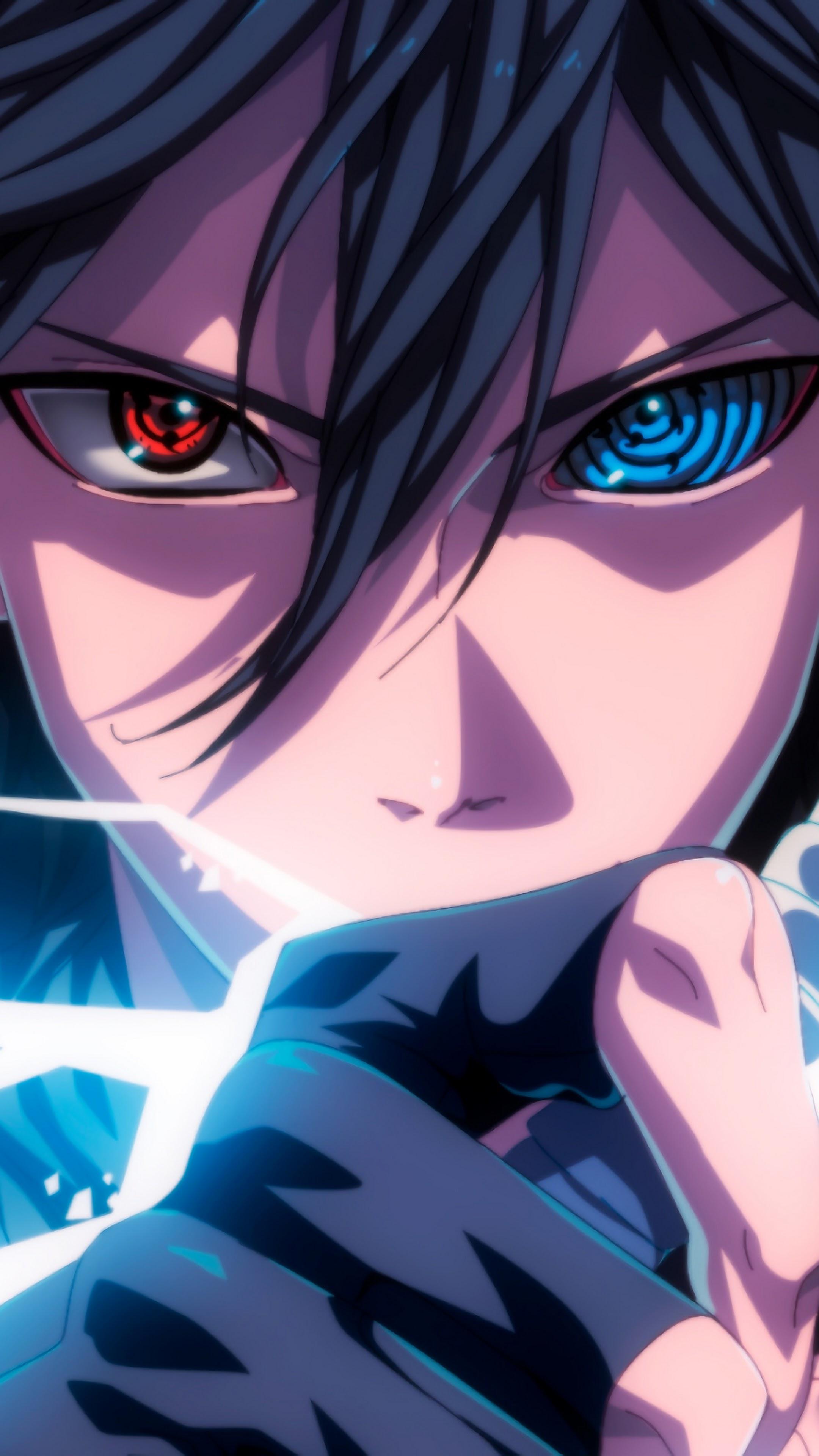 Sasuke Sharingan Rinnegan Eyes Lightning 4K Wallpaper