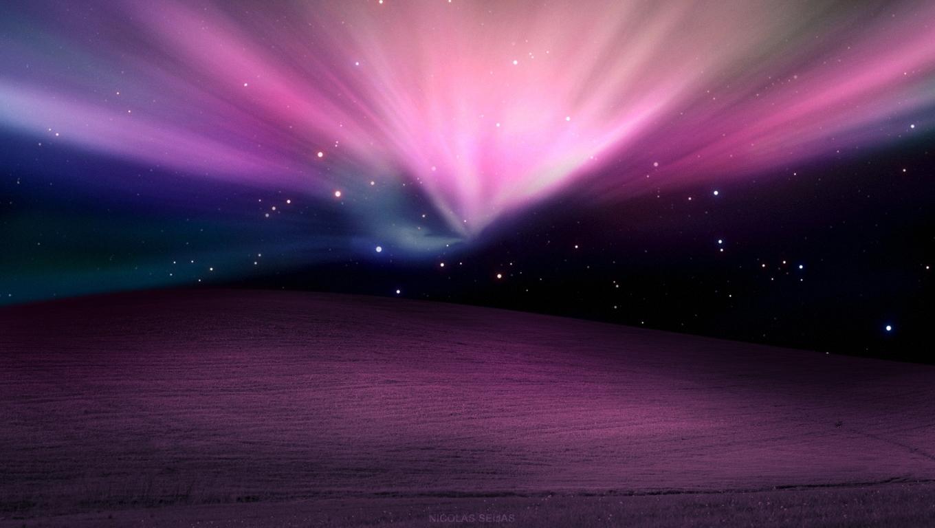 Galaxies apple inc mac desktop skyscapes 1360x768 wallpaper