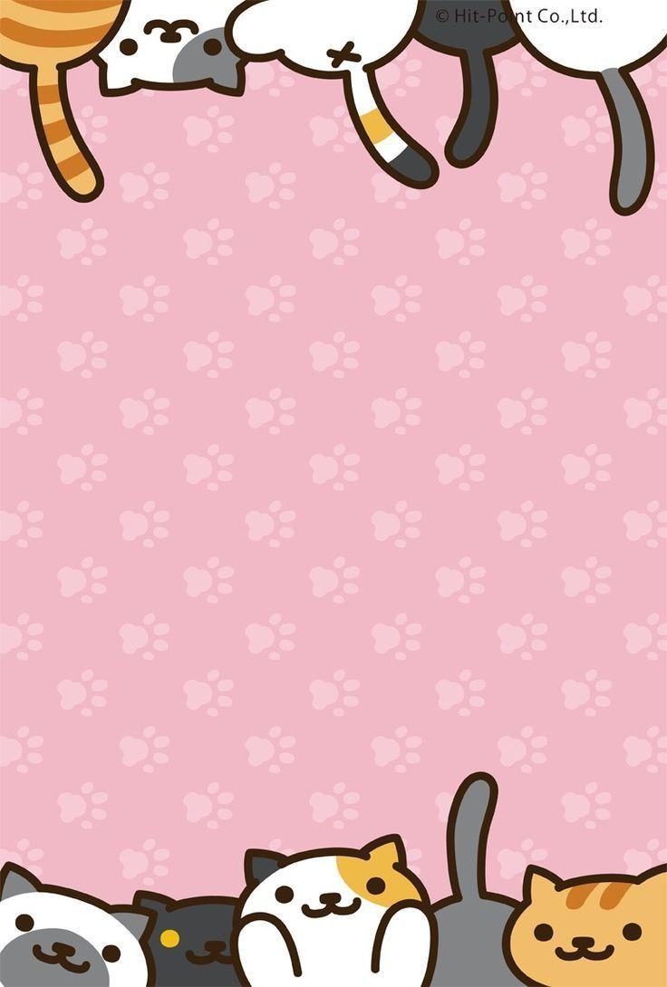 Download Kawaii Cat Background, High Quality Wallpaper