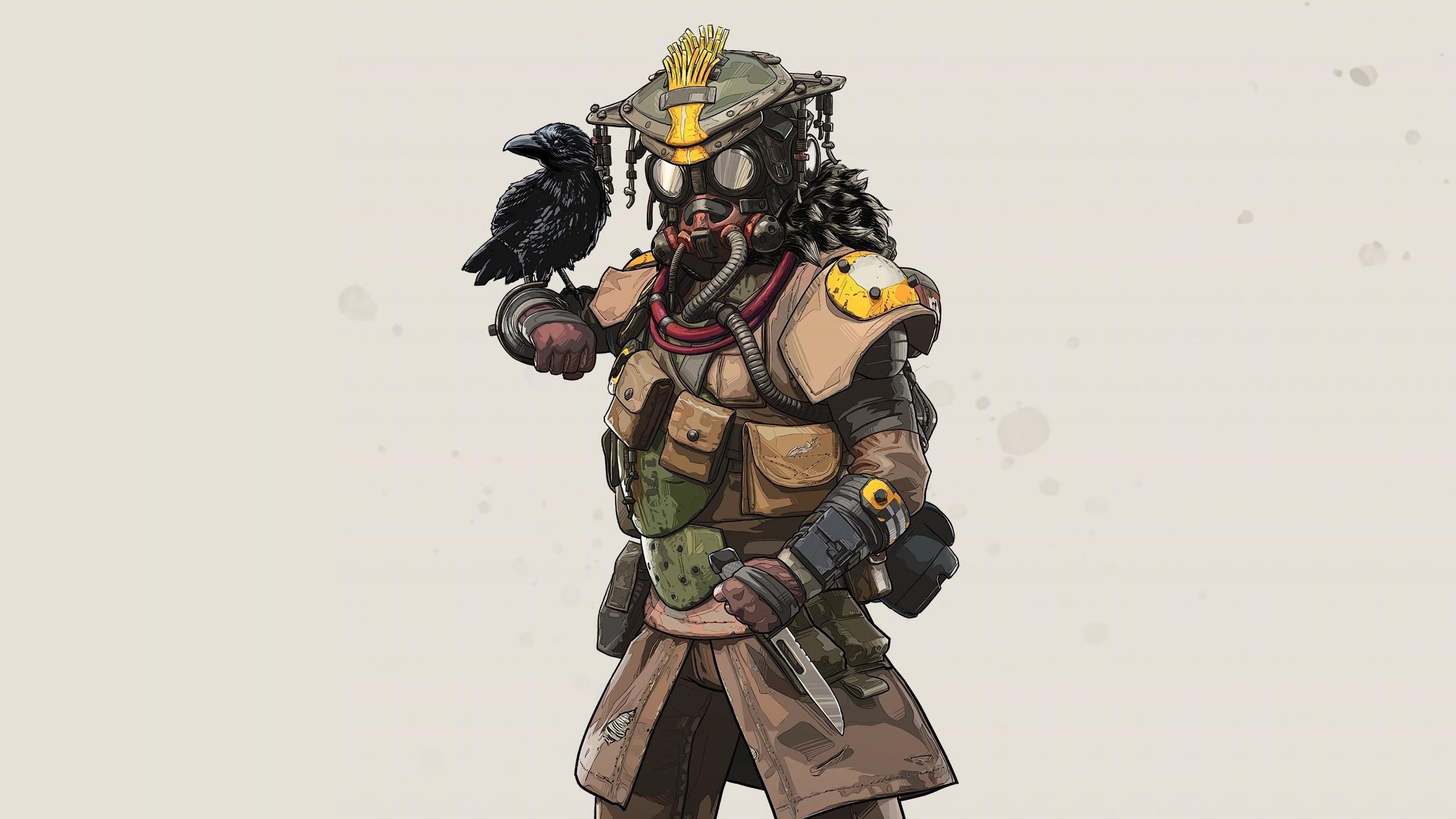Download 2560x1440 wallpaper bloodhound, apex legends, art