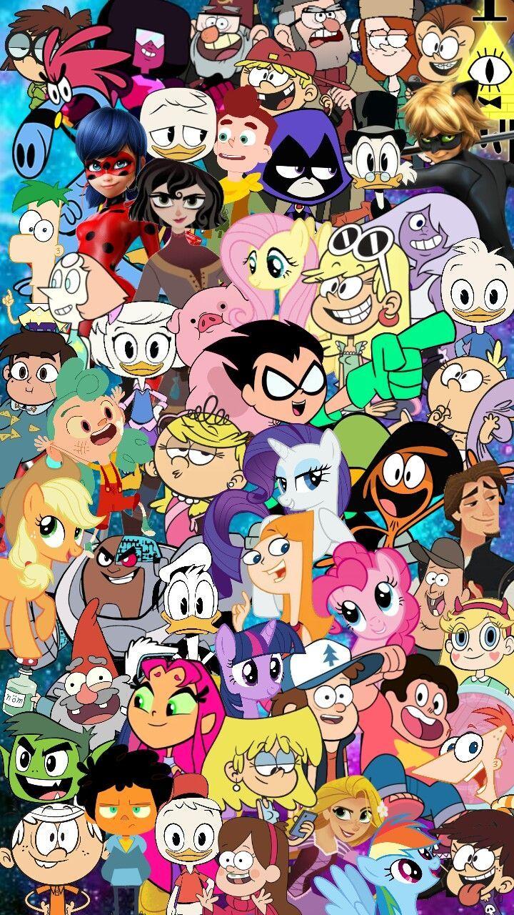 All my kid tv shows in one. Cartoon wallpaper iphone, Wallpaper