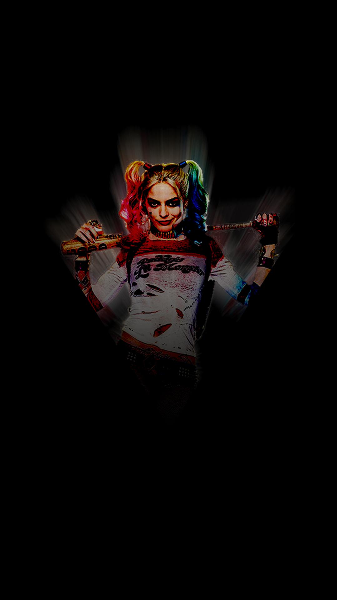 Harley Quinn Amoled Wallpaper, HD Wallpaper