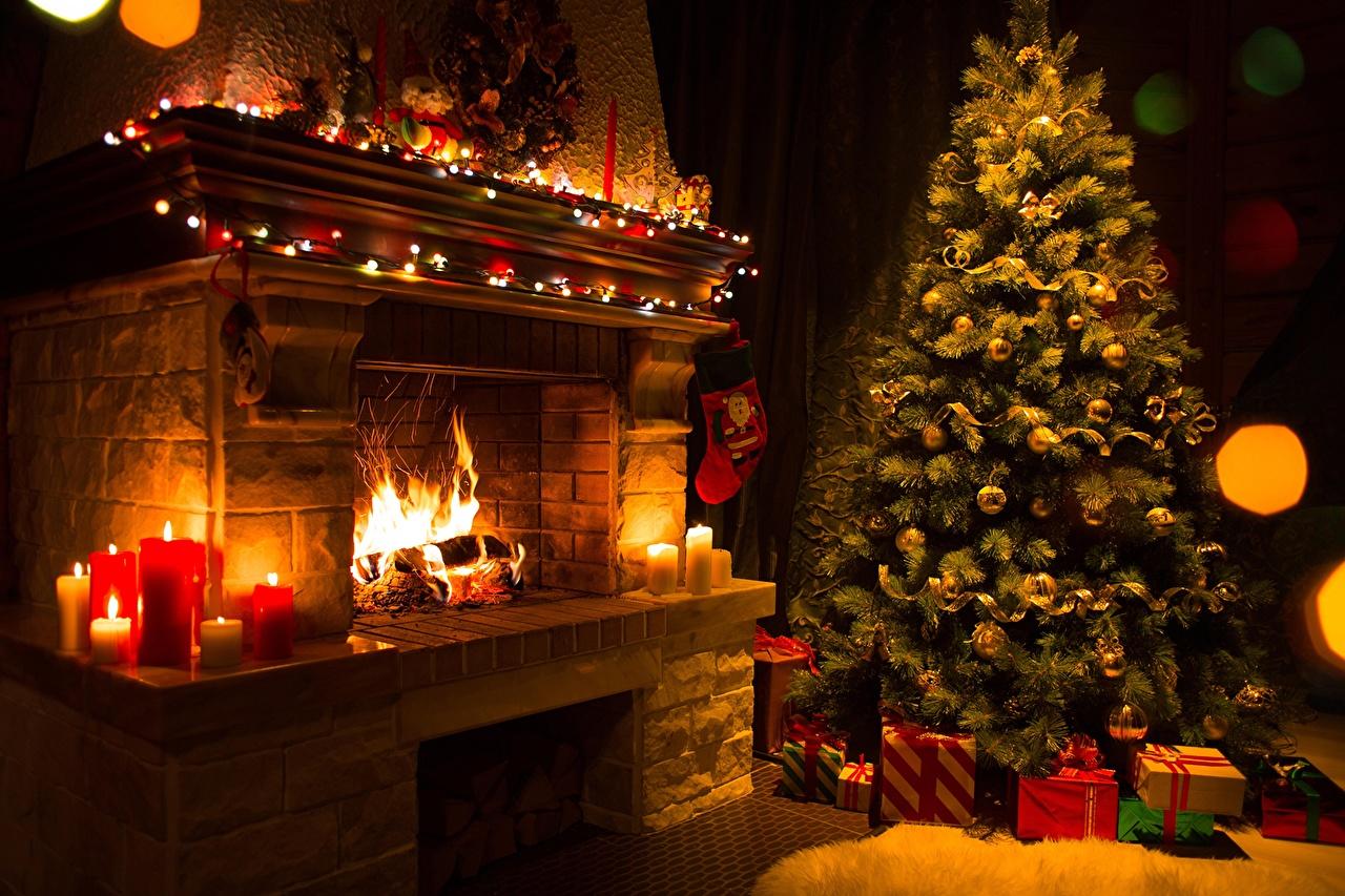 Christmas Tree Fireplace Wallpapers - Wallpaper Cave