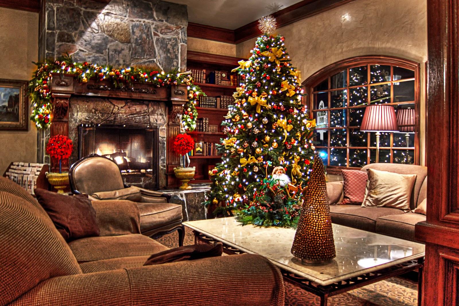 christmas wallpaper living room