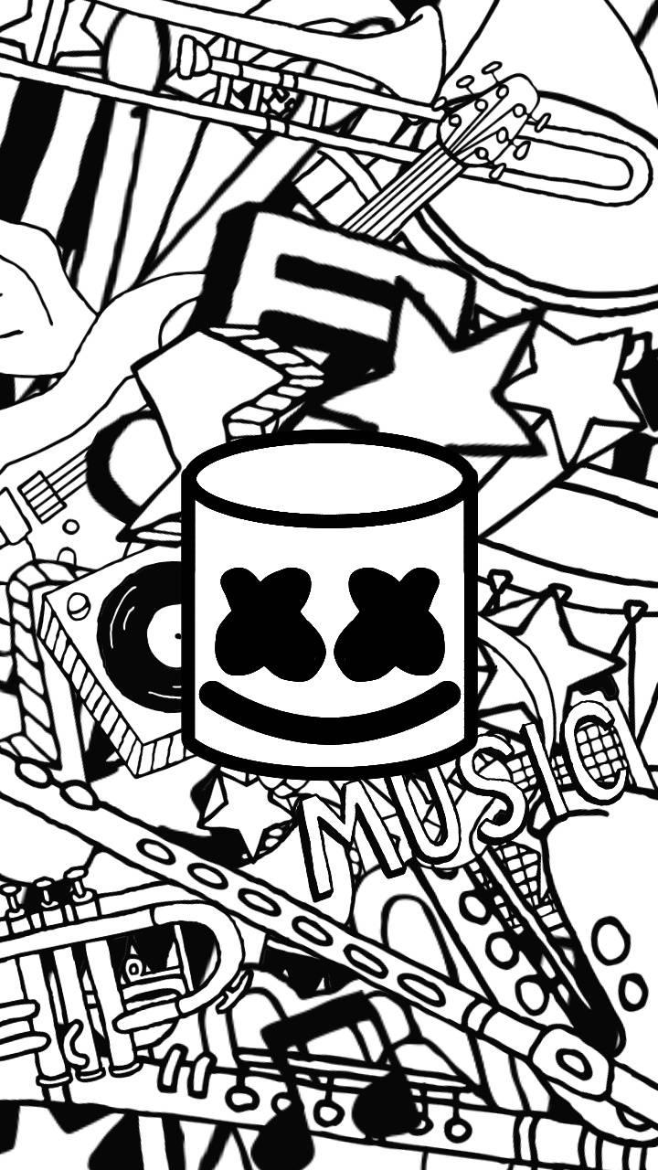Marshmello Black And White Wallpapers - Wallpaper Cave