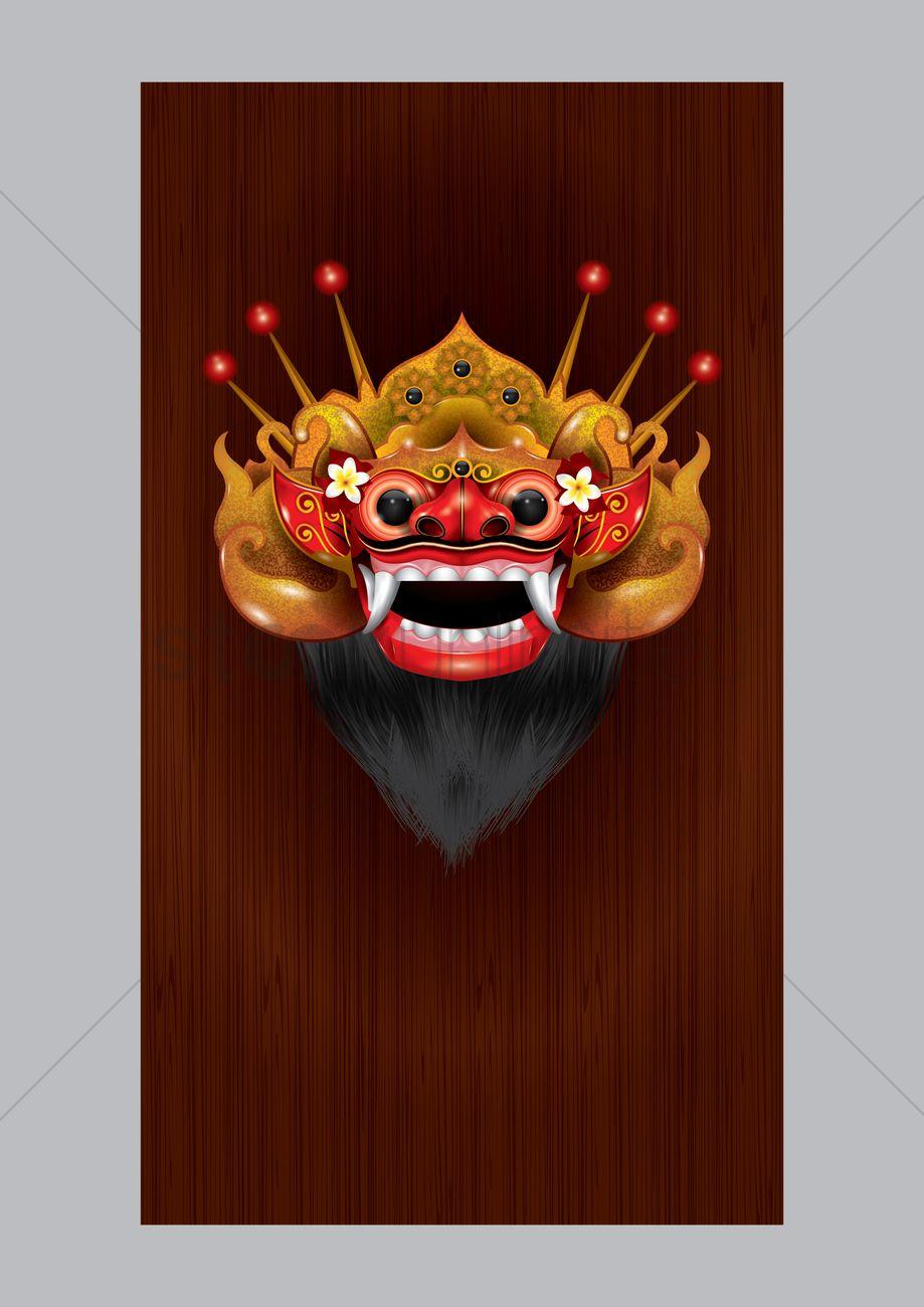 Devil mask mobile wallpaper Vector Image