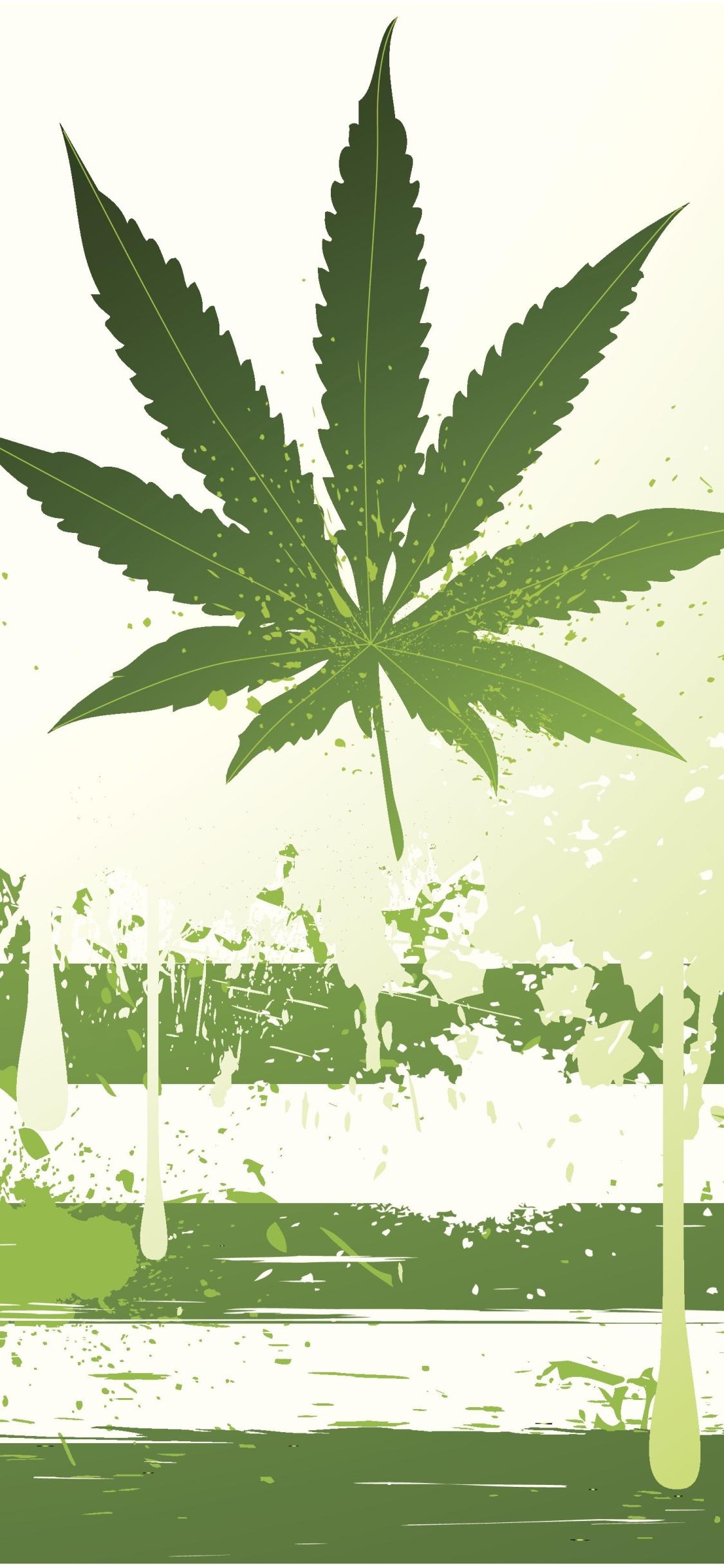 Artistic Marijuana (1125x2436) Wallpaper