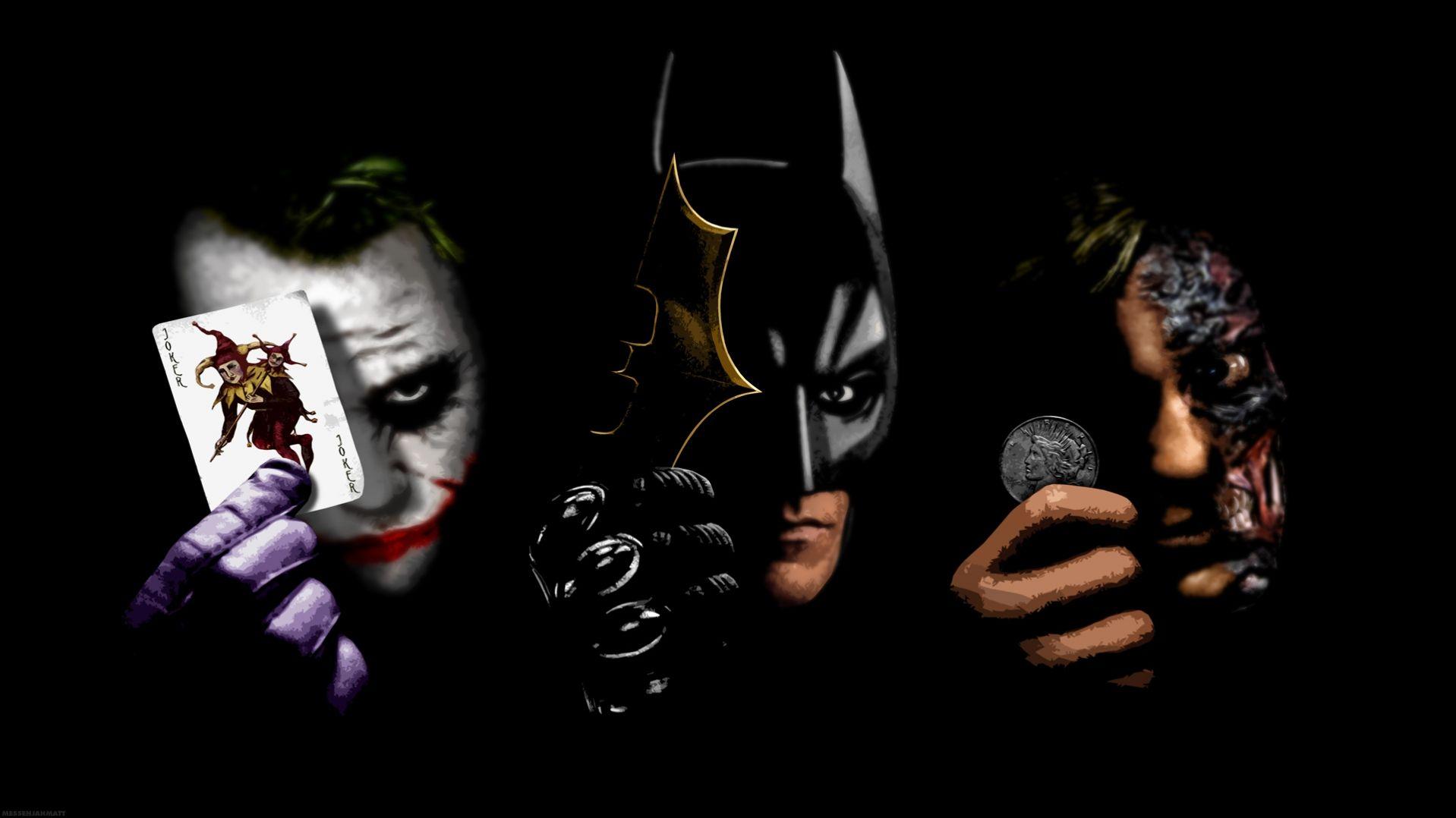 Two face , batman and joker HD Wallpaper. Batman joker wallpaper, Batman wallpaper, Joker HD wallpaper