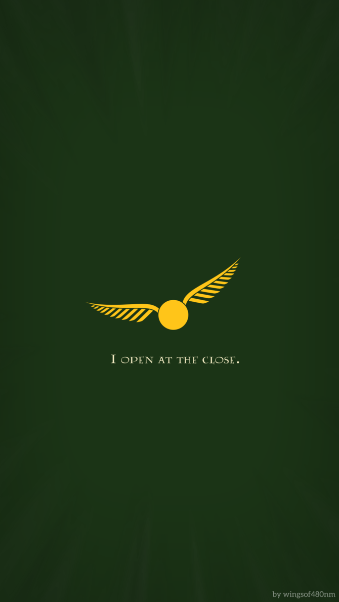 HP Minimalist Background- Golden Snitch by 480nm. Harry potter background, Harry potter iphone, Harry potter wallpaper
