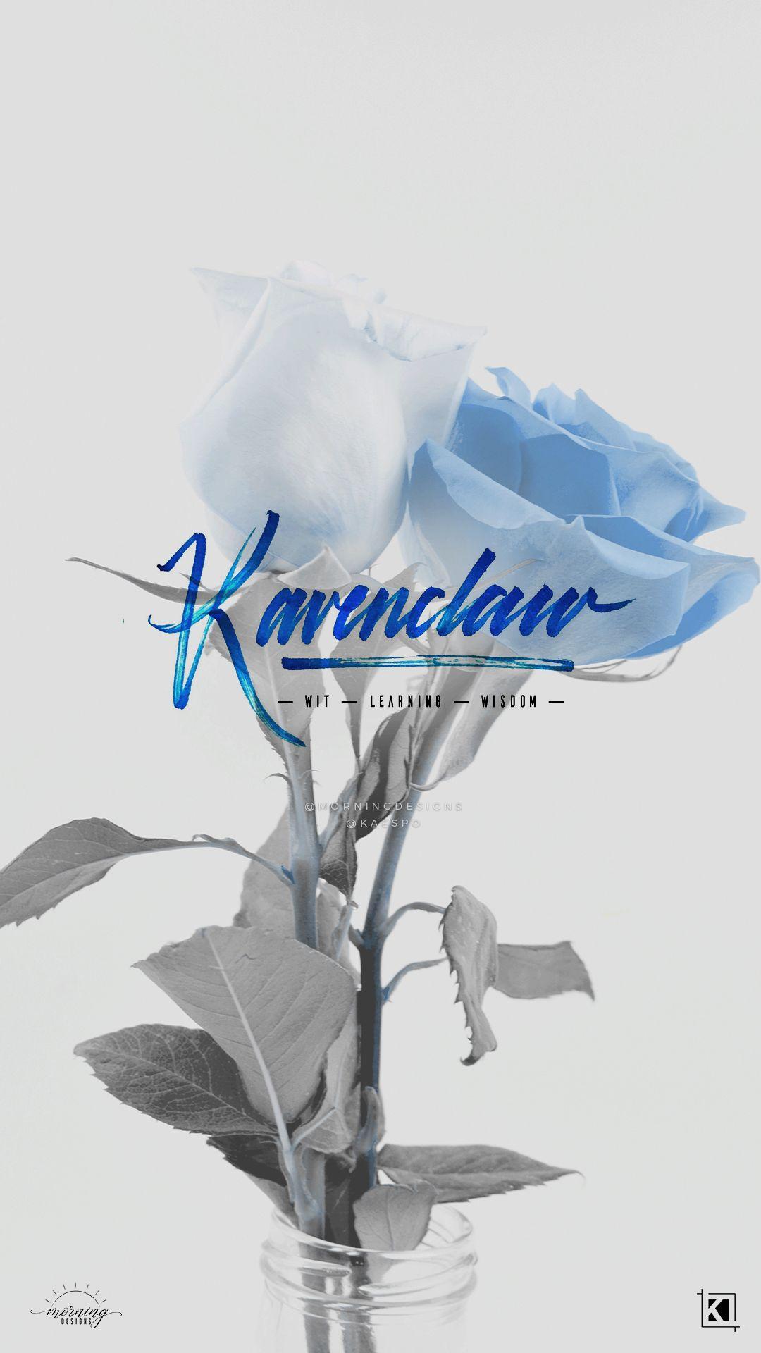 Floral Ravenclaw Aesthetics Phone Wallpaper Background