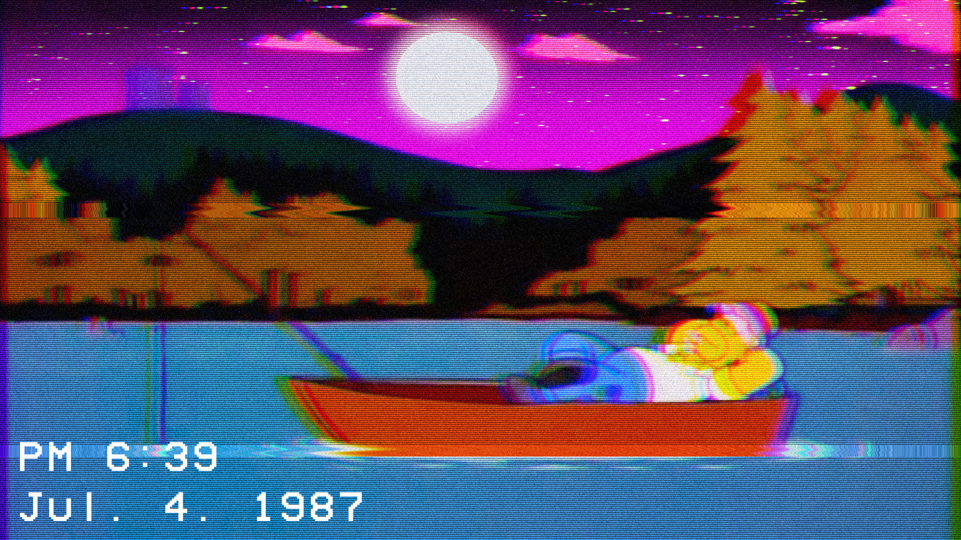Aesthetic Wallpaper of Homer Simpson relaxing on a lake
