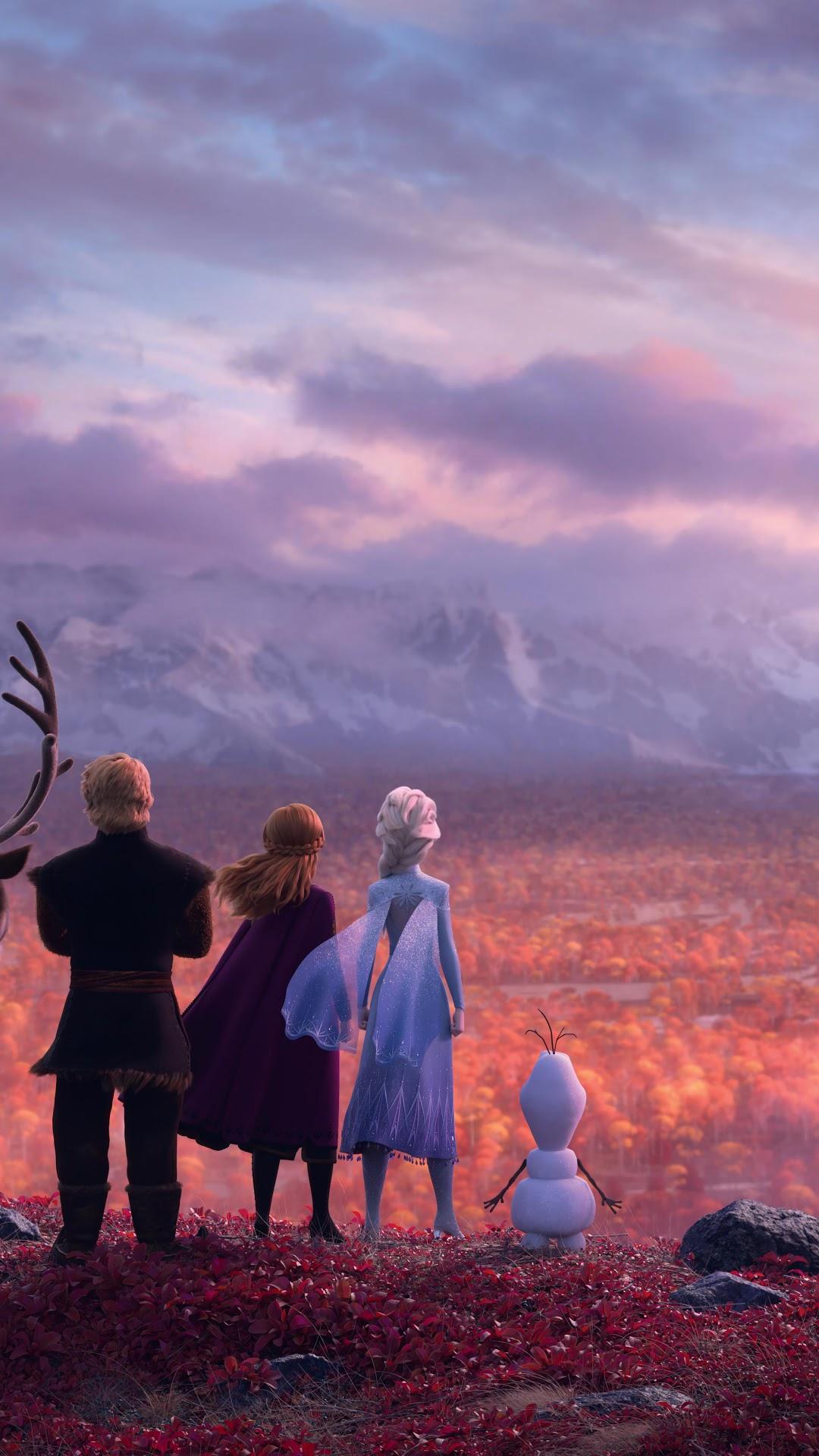 Frozen 2 Olaf Elsa Anna Kristoff 8K Wallpaper
