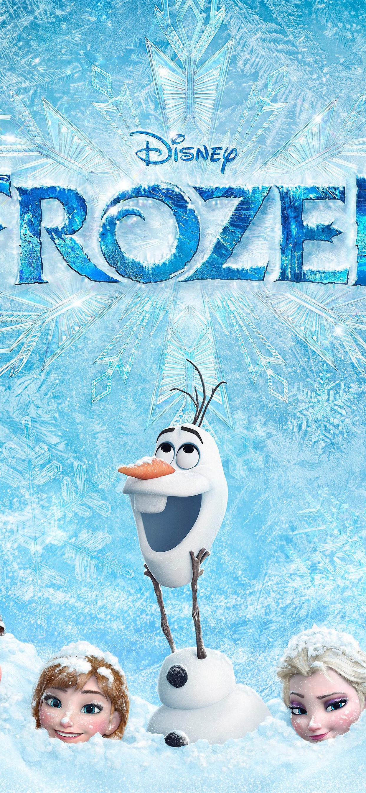 Frozen, thick snow, Cartoon movie 1242x2688 iPhone XS Max