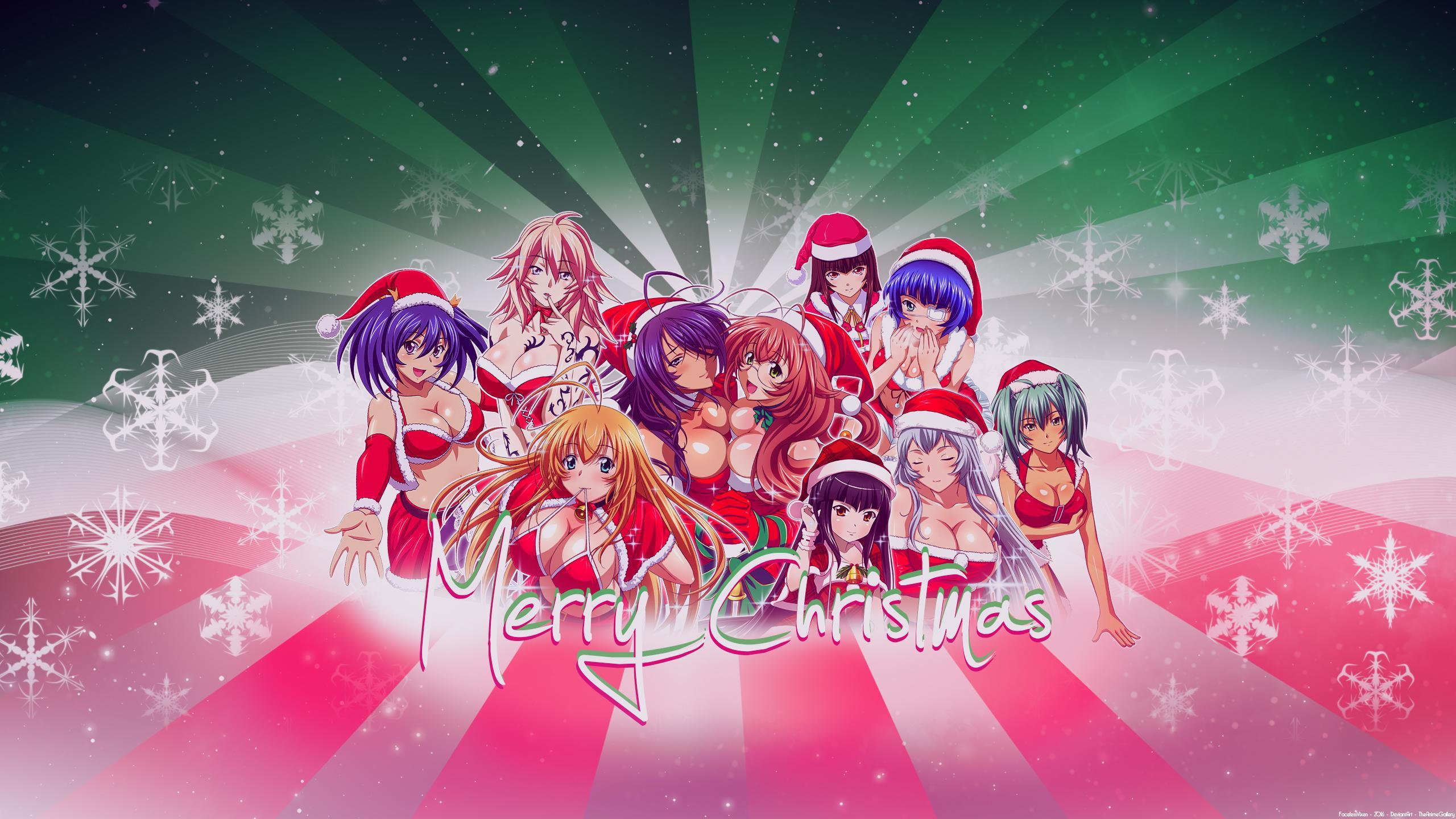 Wallpaper Anime girls, Merry Christmas, HD, Celebrations