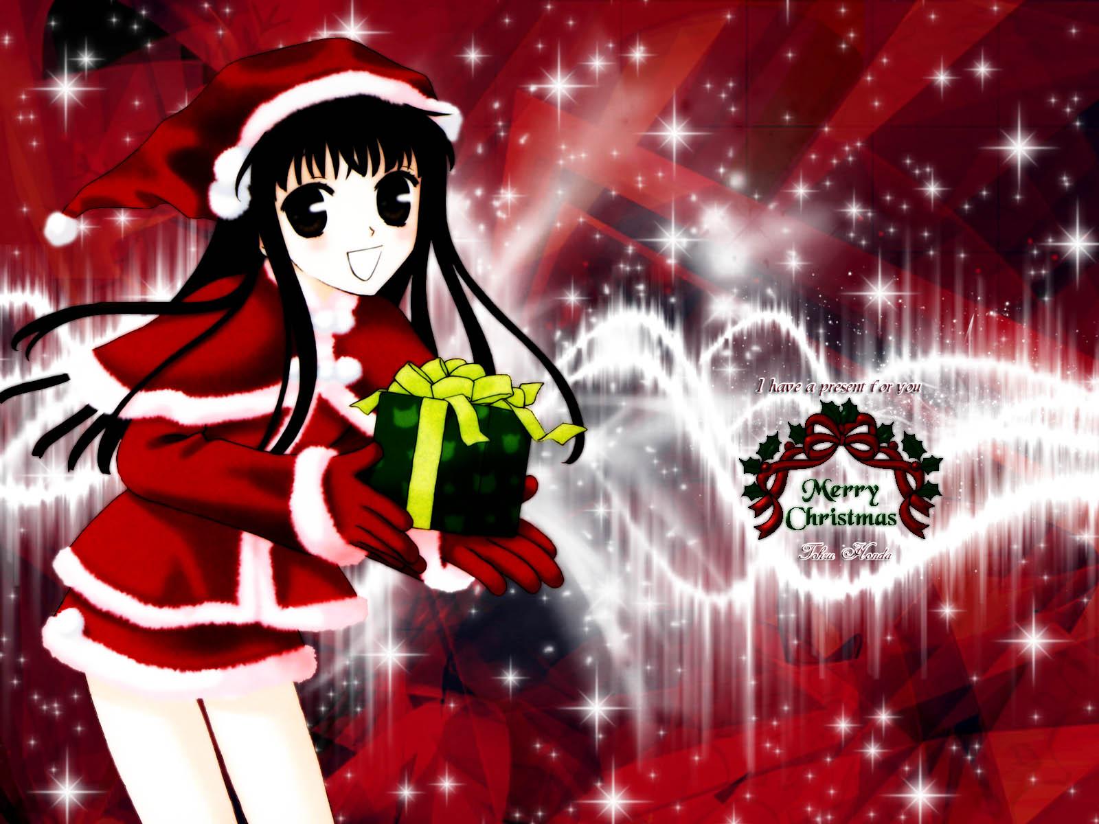 Anime Merry Christmas wallpaper in 2560x1440 resolution
