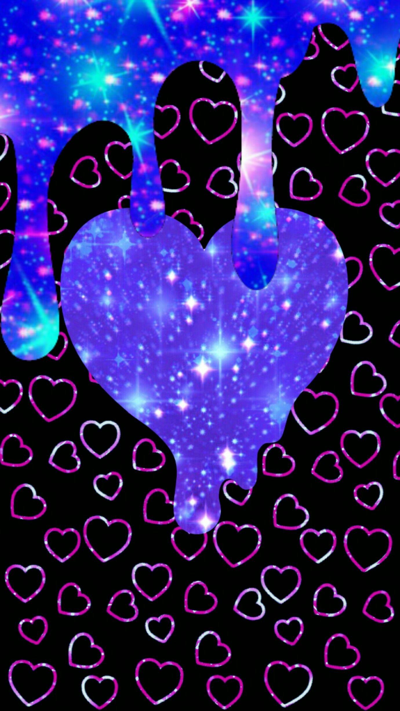 Drippy hearts, made by me. Heart wallpaper, Cool