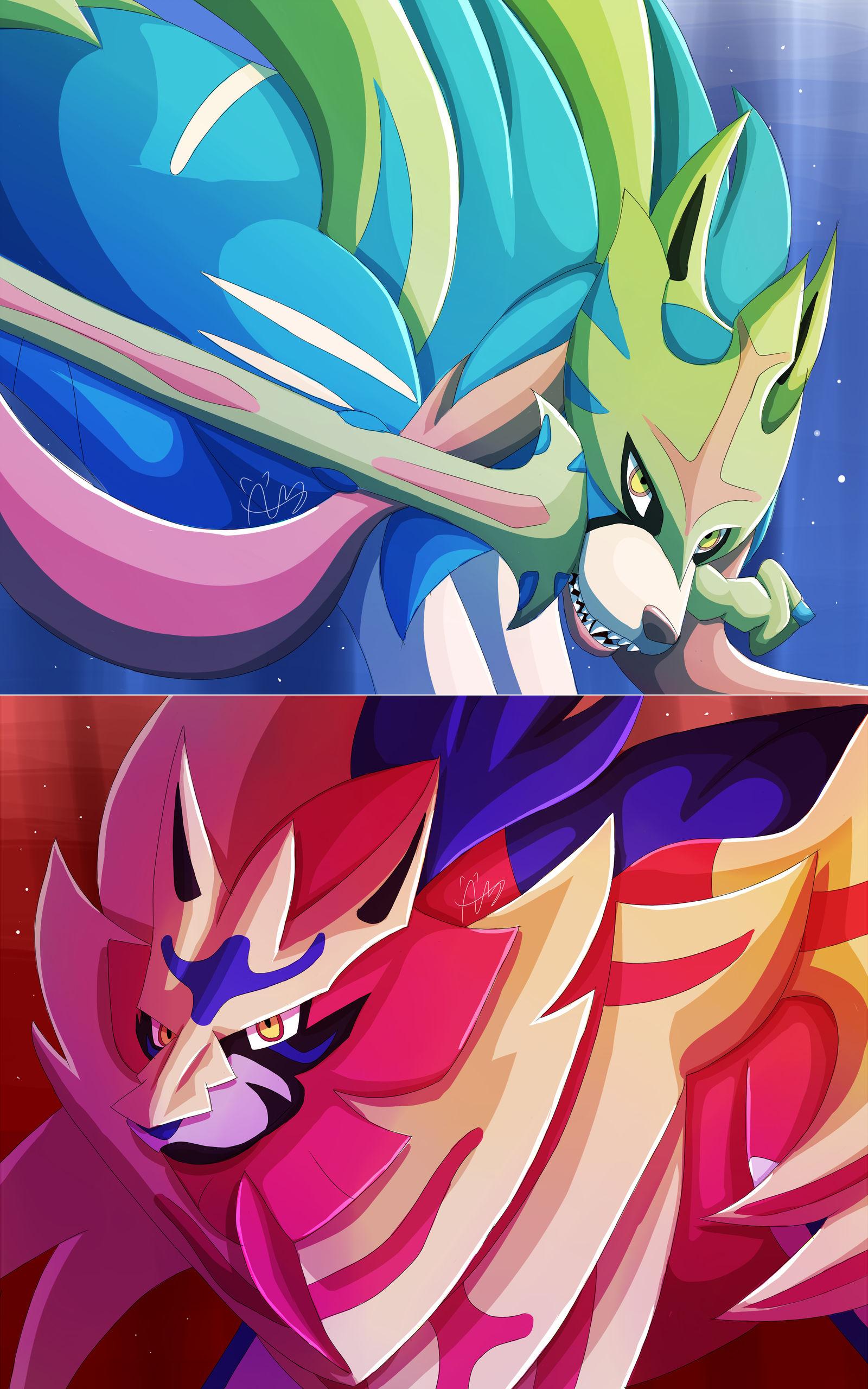 Zamazenta and Zacian Pokemon Sword and Shield 8K Wallpaper #10