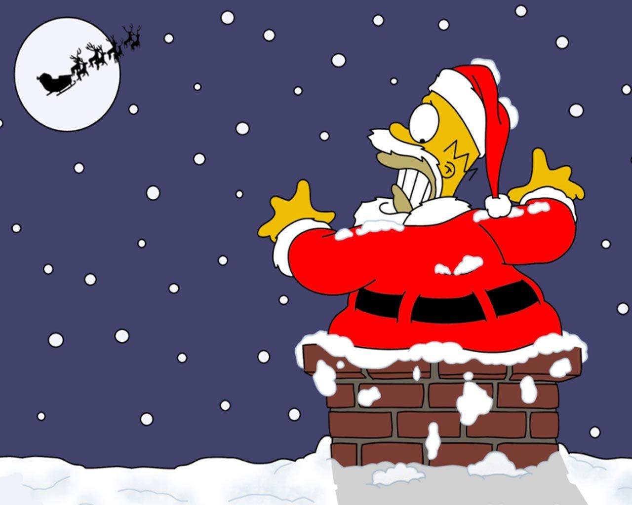 The Simpsons Christmas Wallpaper