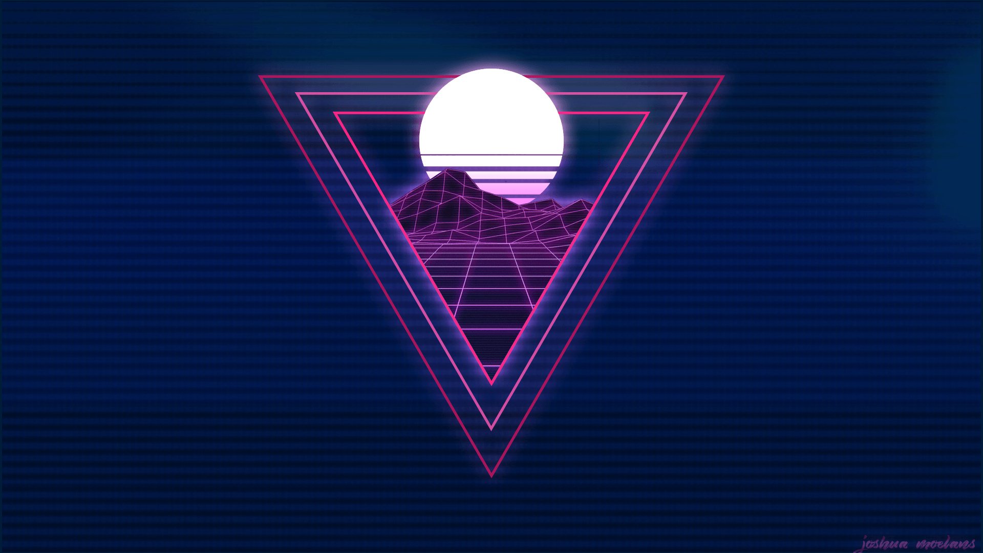 My Retro Neon Style Wallpaper, Got Told It'd Fit Here