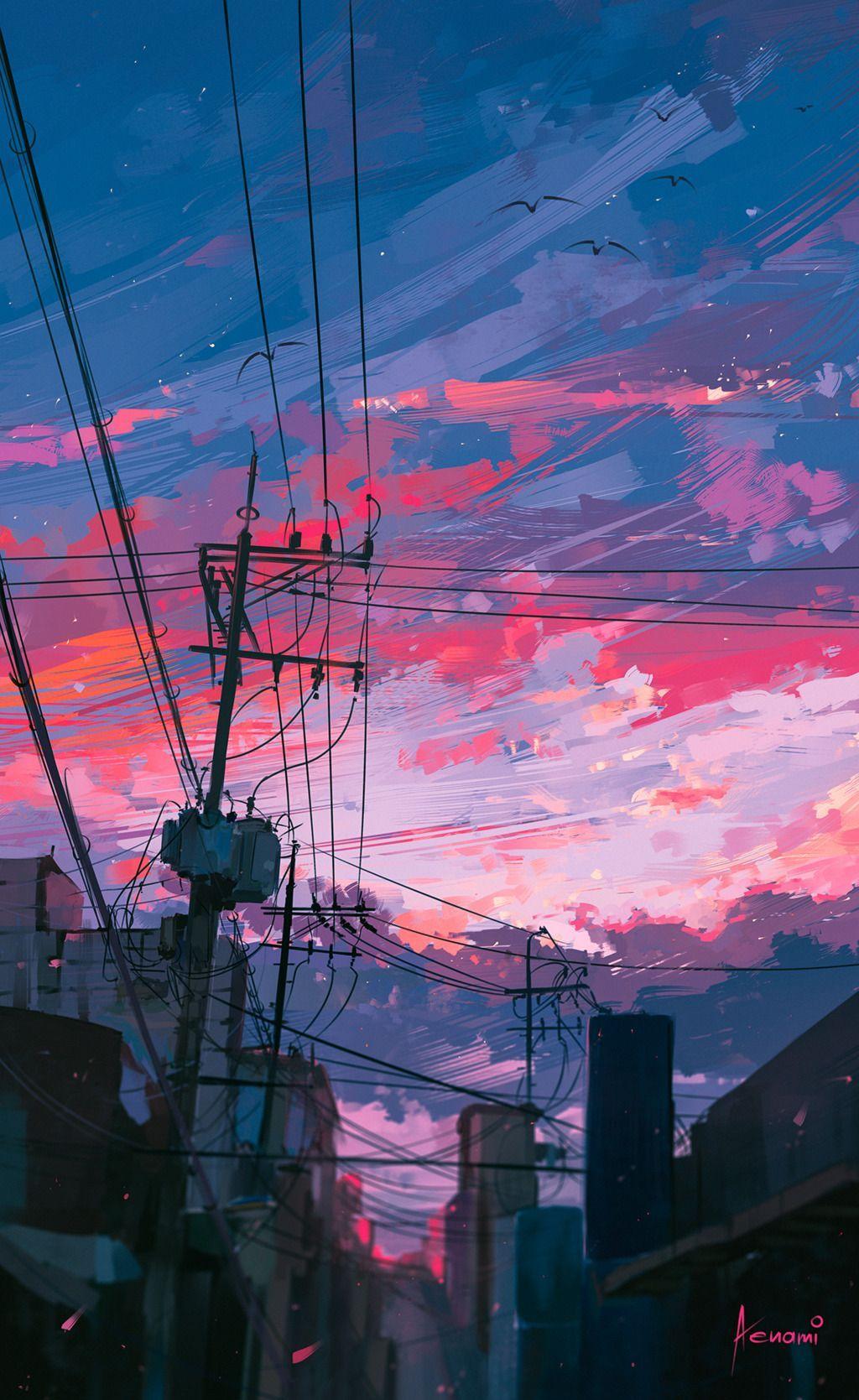 anime aesthetic wallpaper. Anime scenery