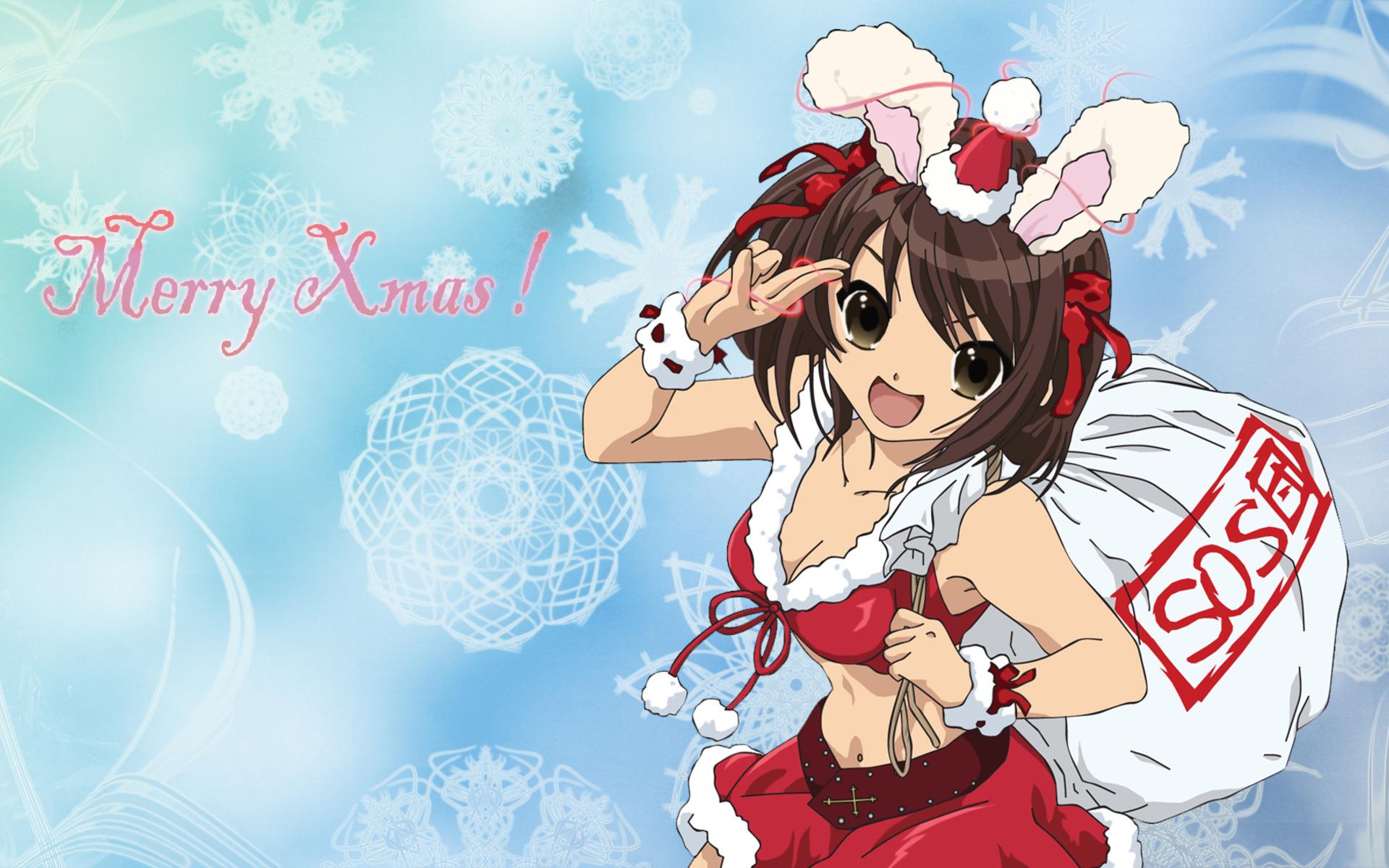Anime Christmas Girl 4466 HD wallpaper