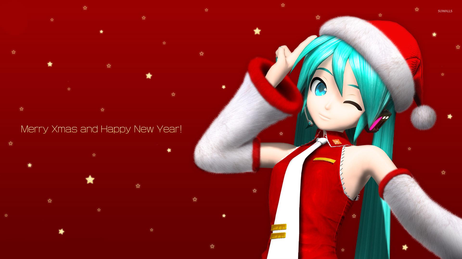 Merry Xmas from Hatsune Miku wallpaper