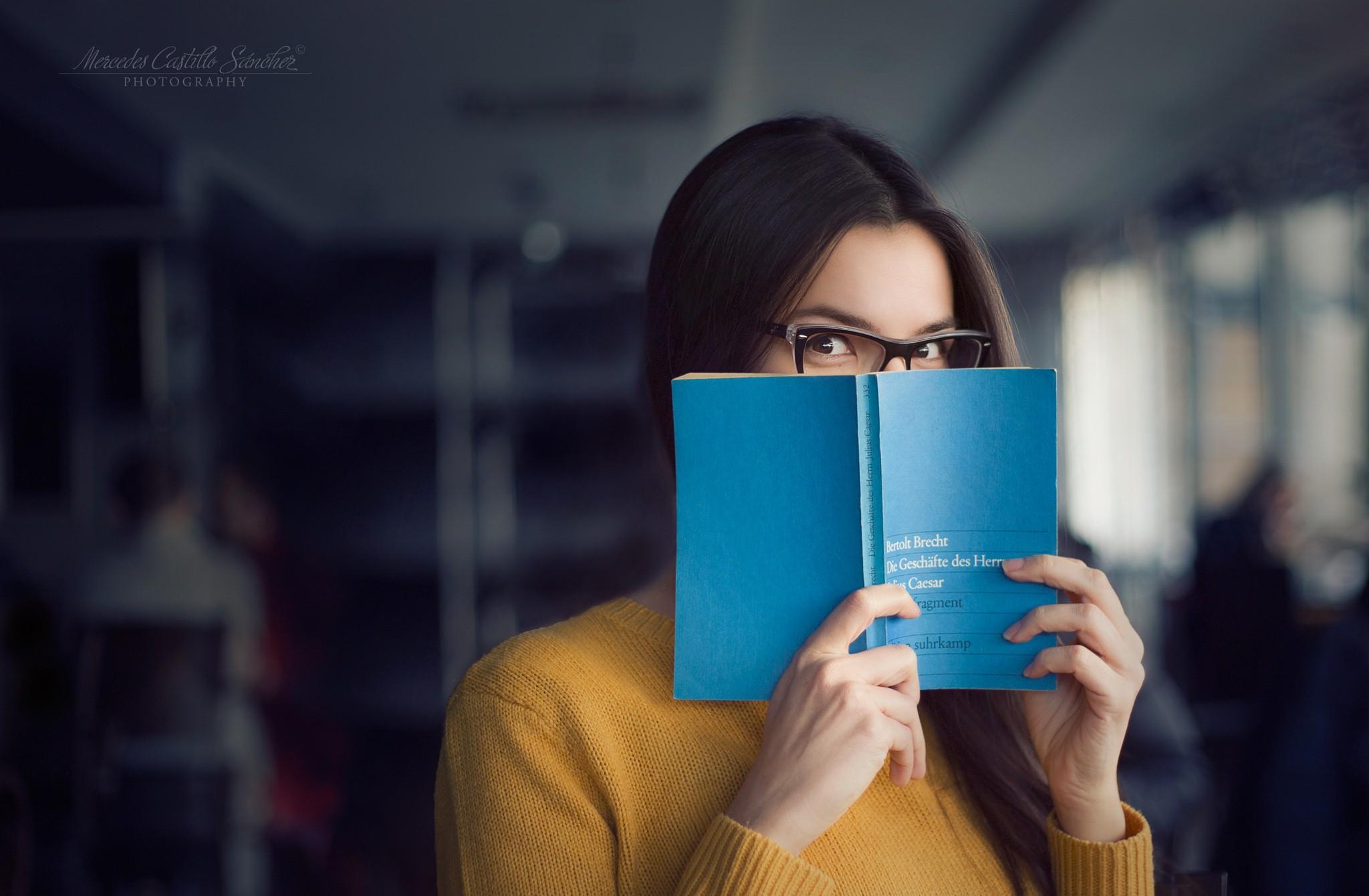 women, Women With Glasses, Books, Library, Glasses