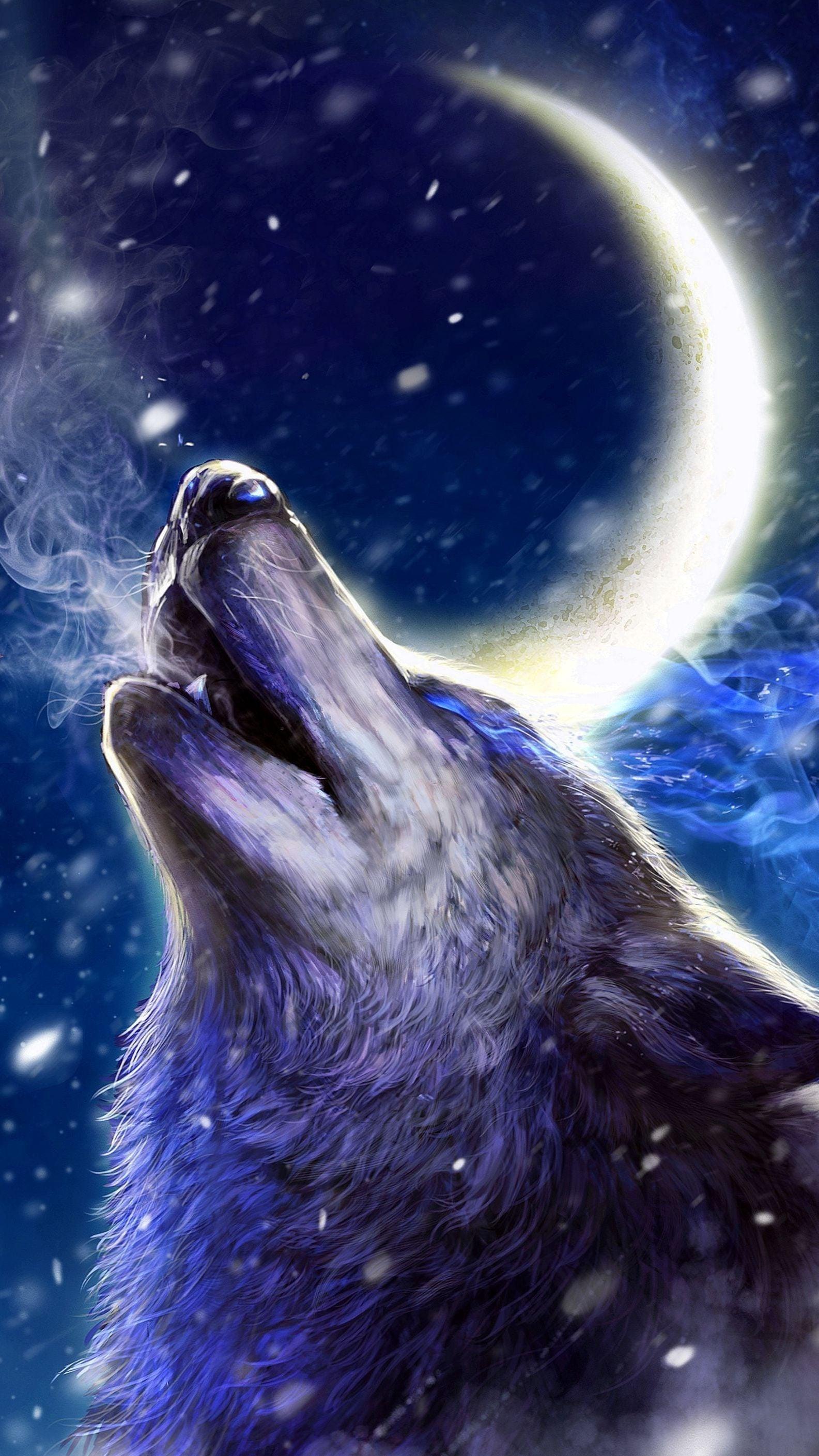 Anime Wolf Howling Wallpapers - Wallpaper Cave
