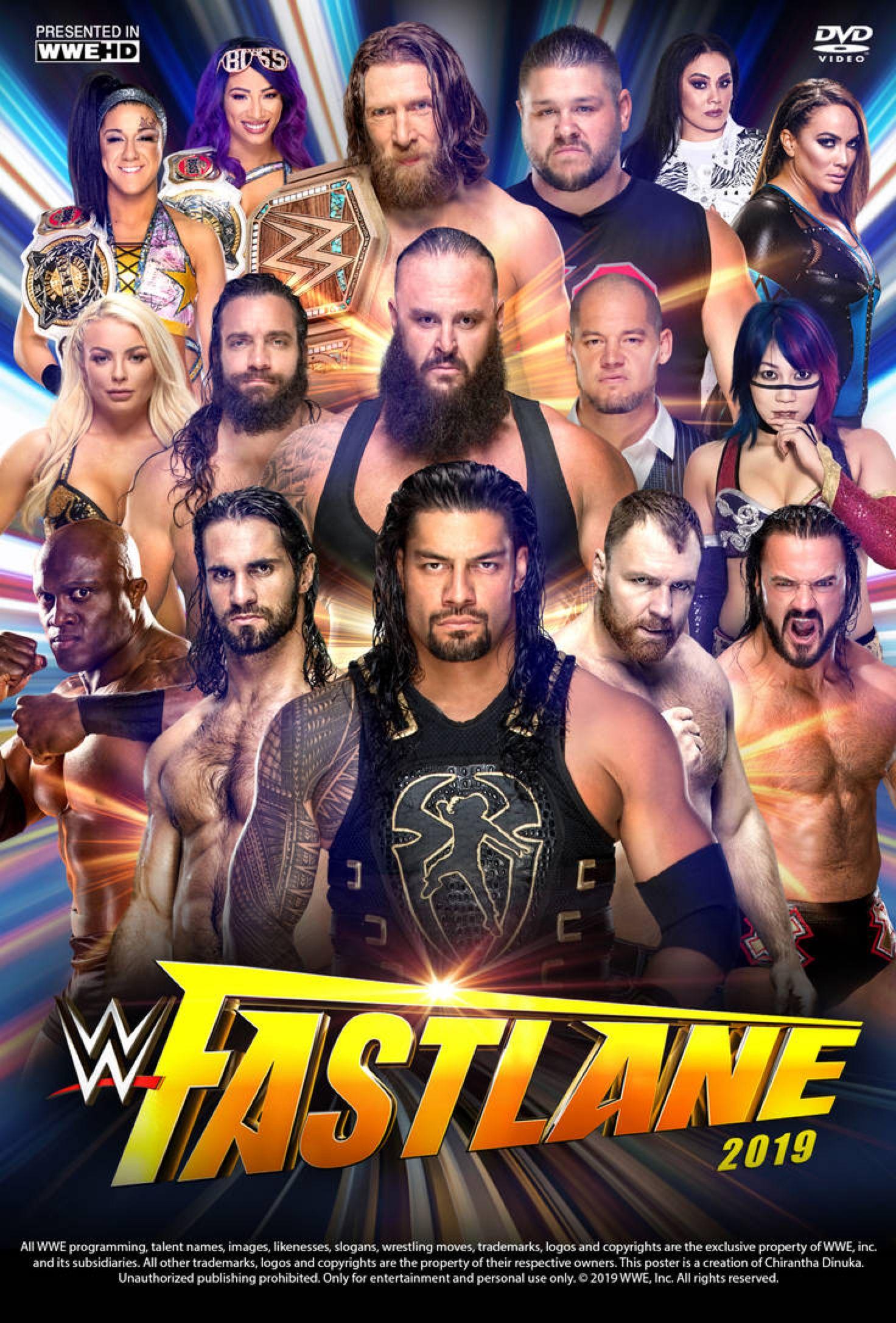 WWE Fastlane 2019 Poster. Wwe