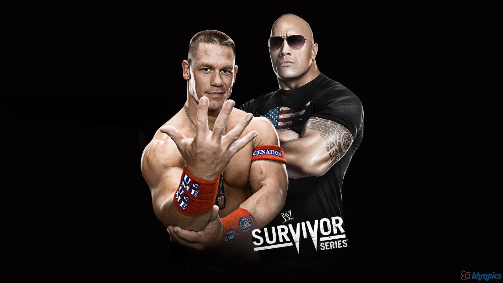 WWE John Cena and The Rock HD Wallpaper Survivor Series
