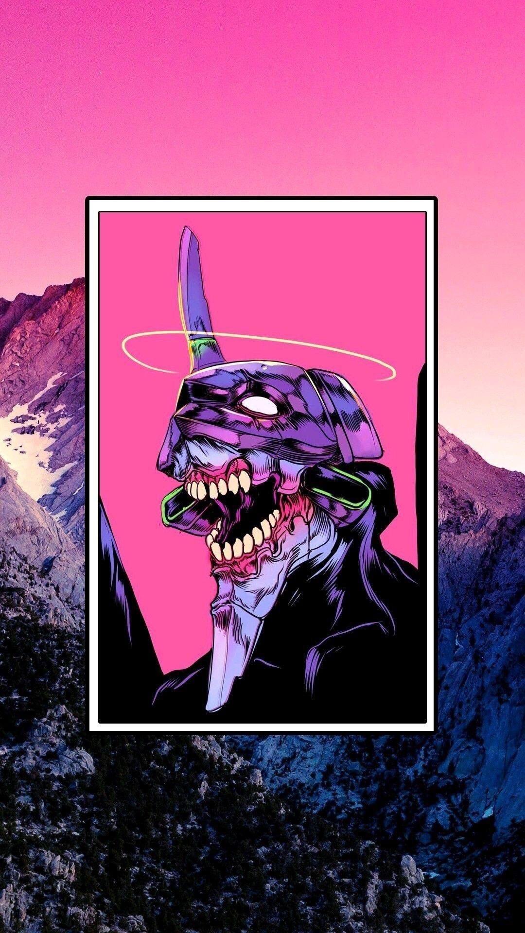 e v a n g e l i o n. Vaporwave wallpaper, Anime wallpaper iphone