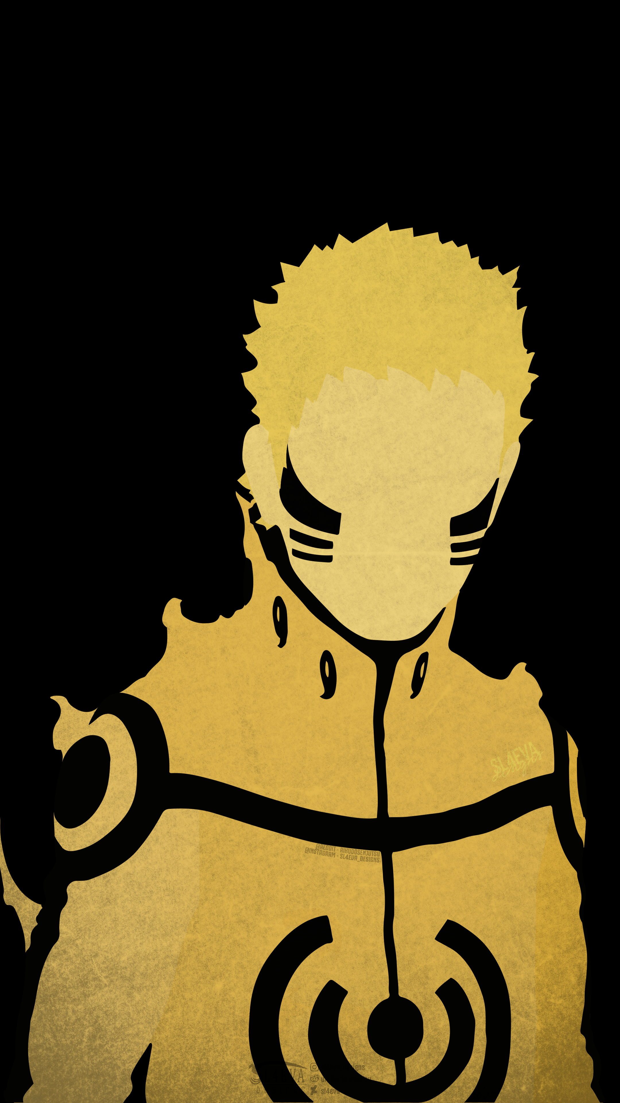 OC So this is the Hokage. Minimal Mobile Wallpaper