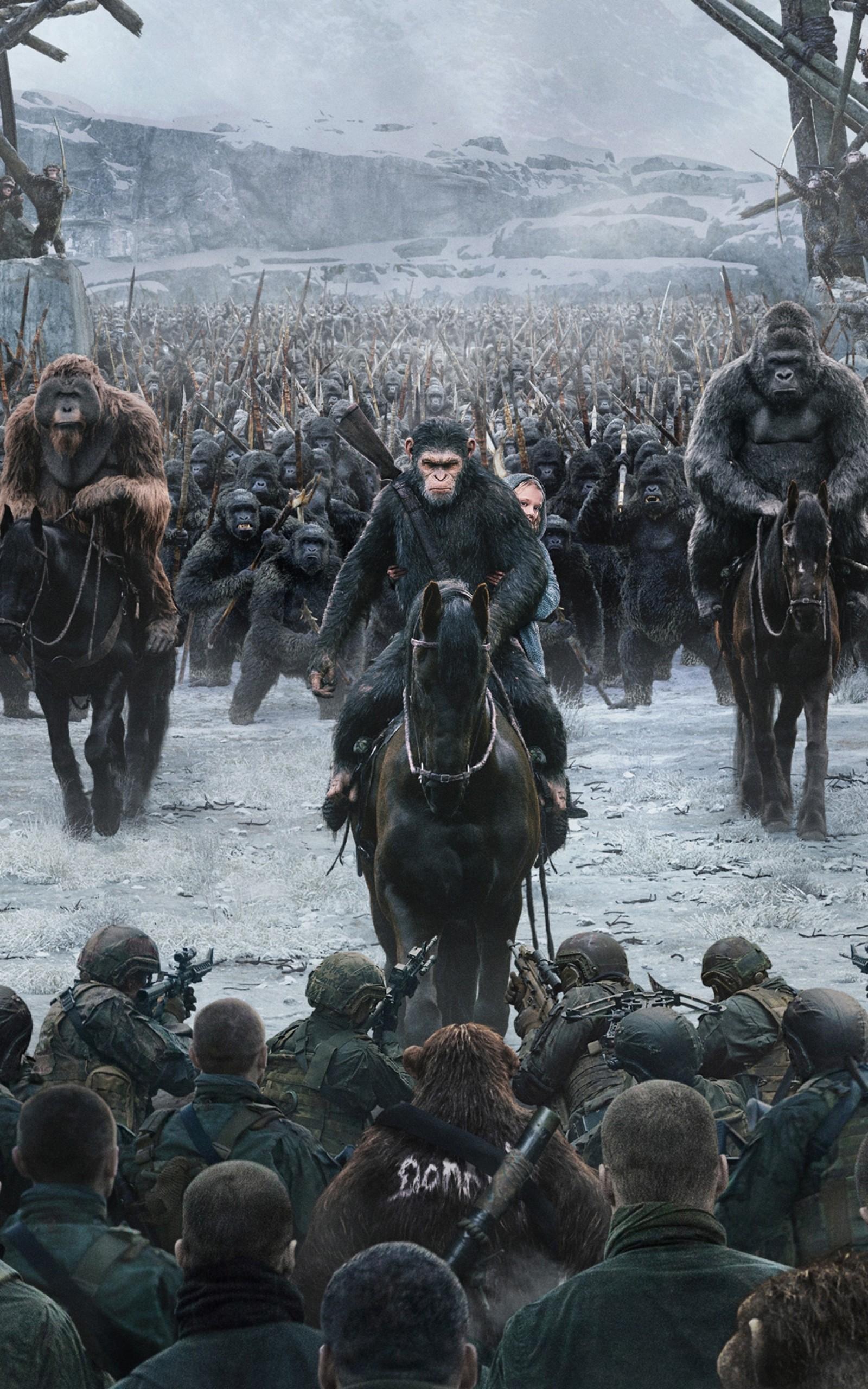 Download 1600x2560 War For The Planet Of The Apes Wallpaper