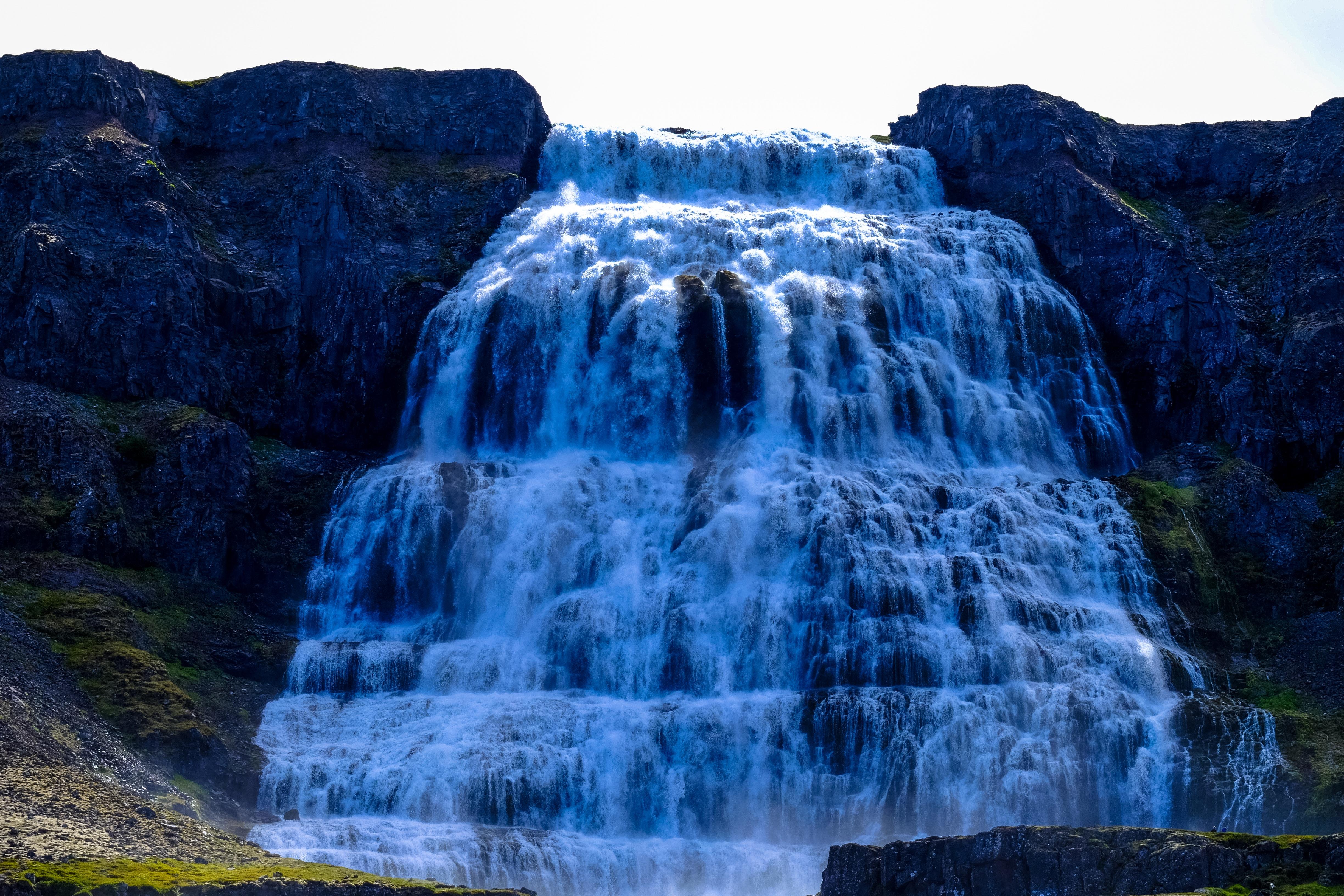 Low Angle Photography Of Waterfalls · Free