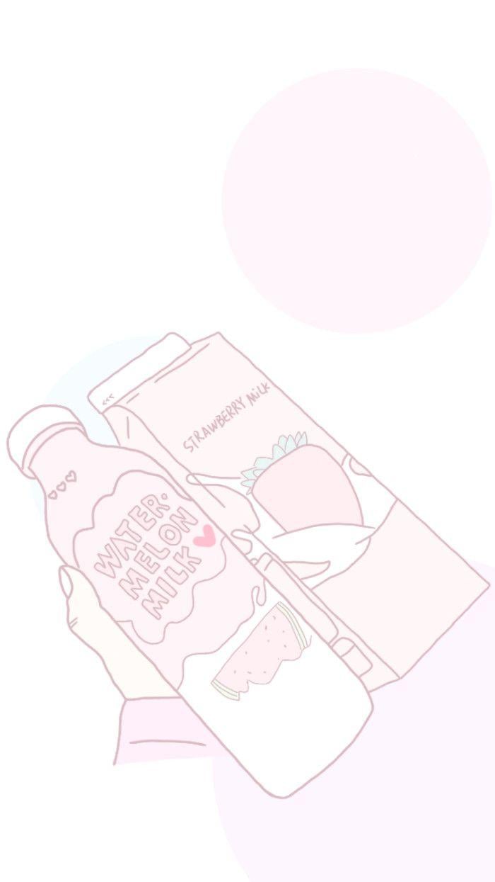 Strawberry Milk Aesthetic Wallpapers Wallpaper Cave Harajuku buy transparent square bottle cartoon summer. strawberry milk aesthetic wallpapers