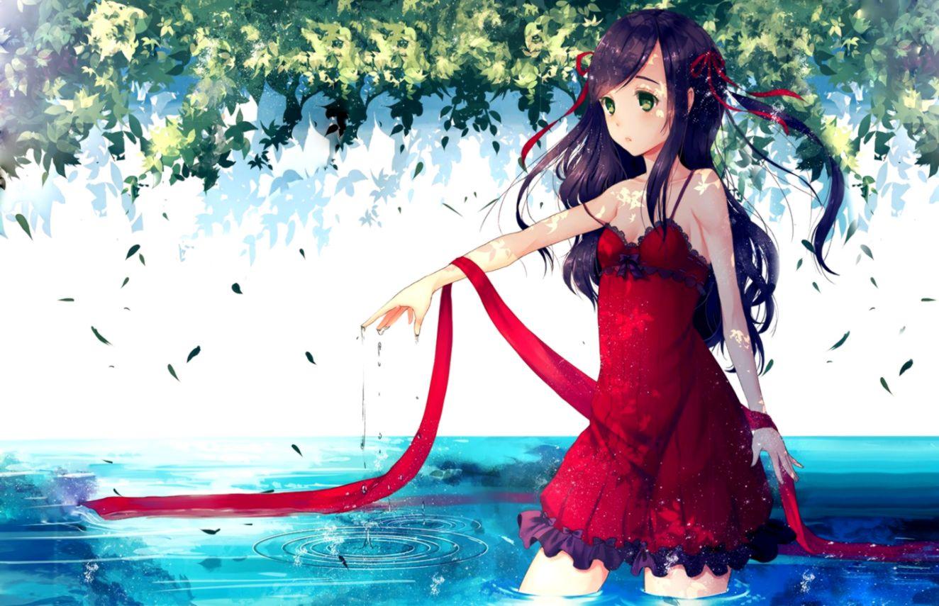Anime Girl In Water Image HD