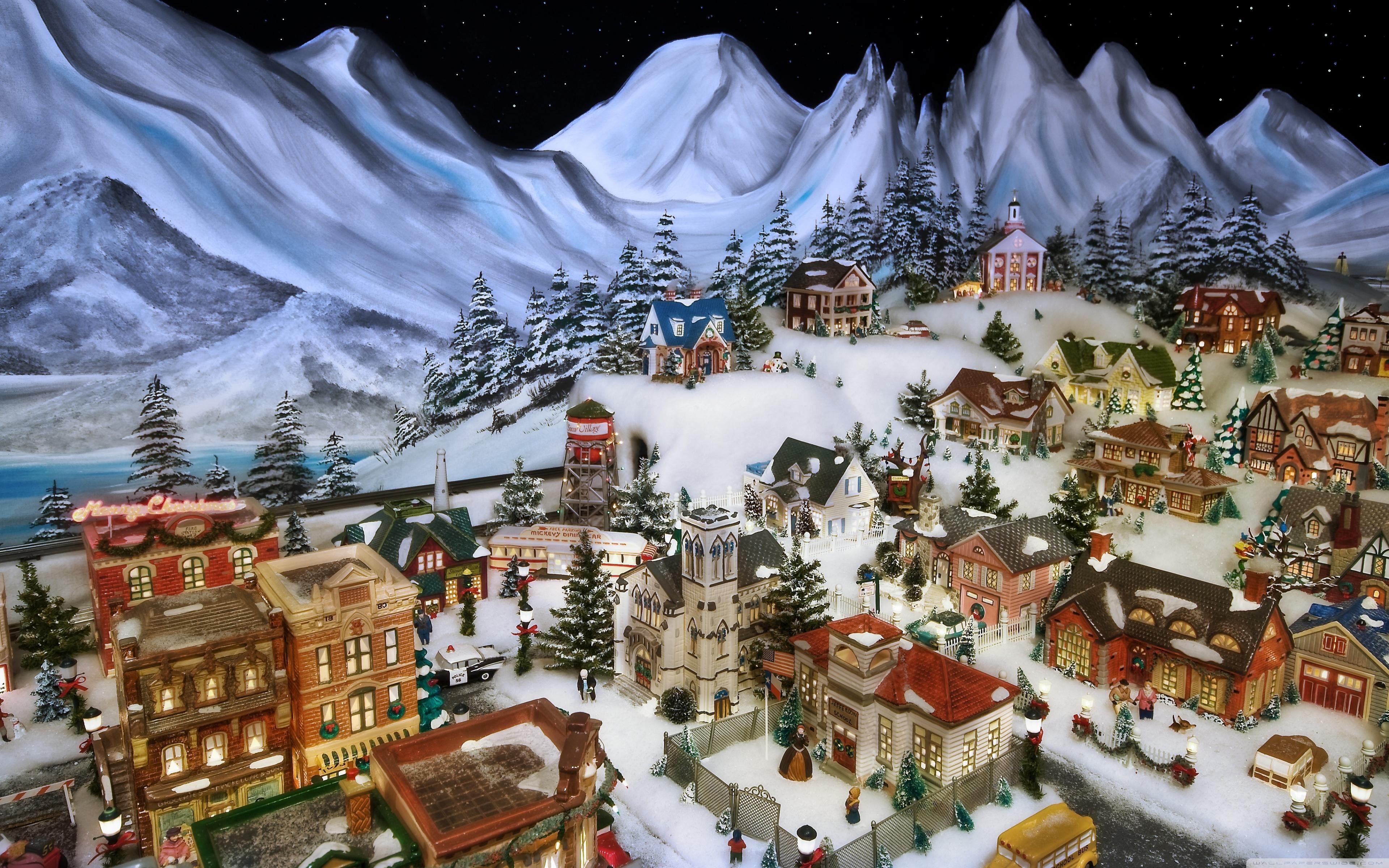 Christmas Eve in the Little Village ❤ 4K HD Desktop