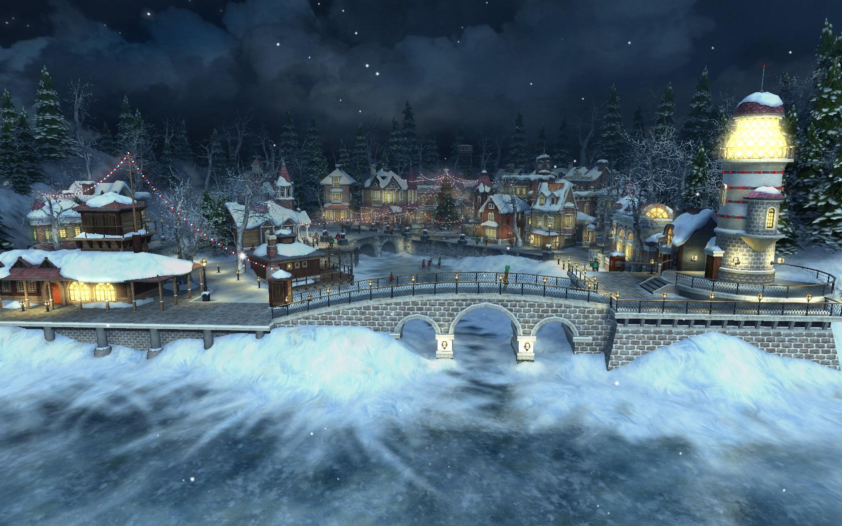 Christmas Village Background