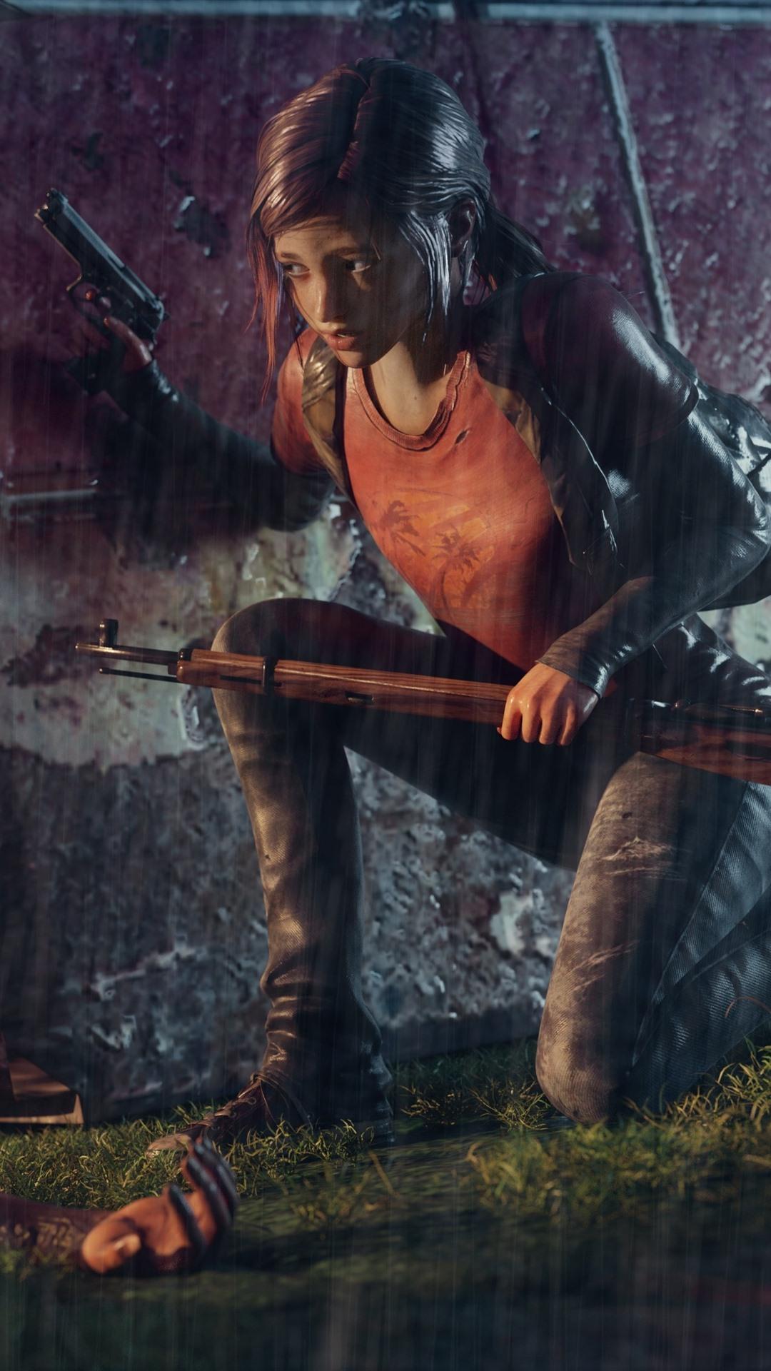 The Last Of Us, Girl, Rain 1080x1920 IPhone 8 7 6 6S Plus