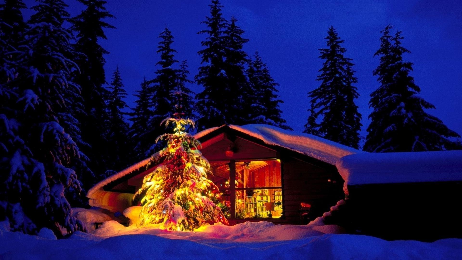 Christmas Cabin Wallpaper